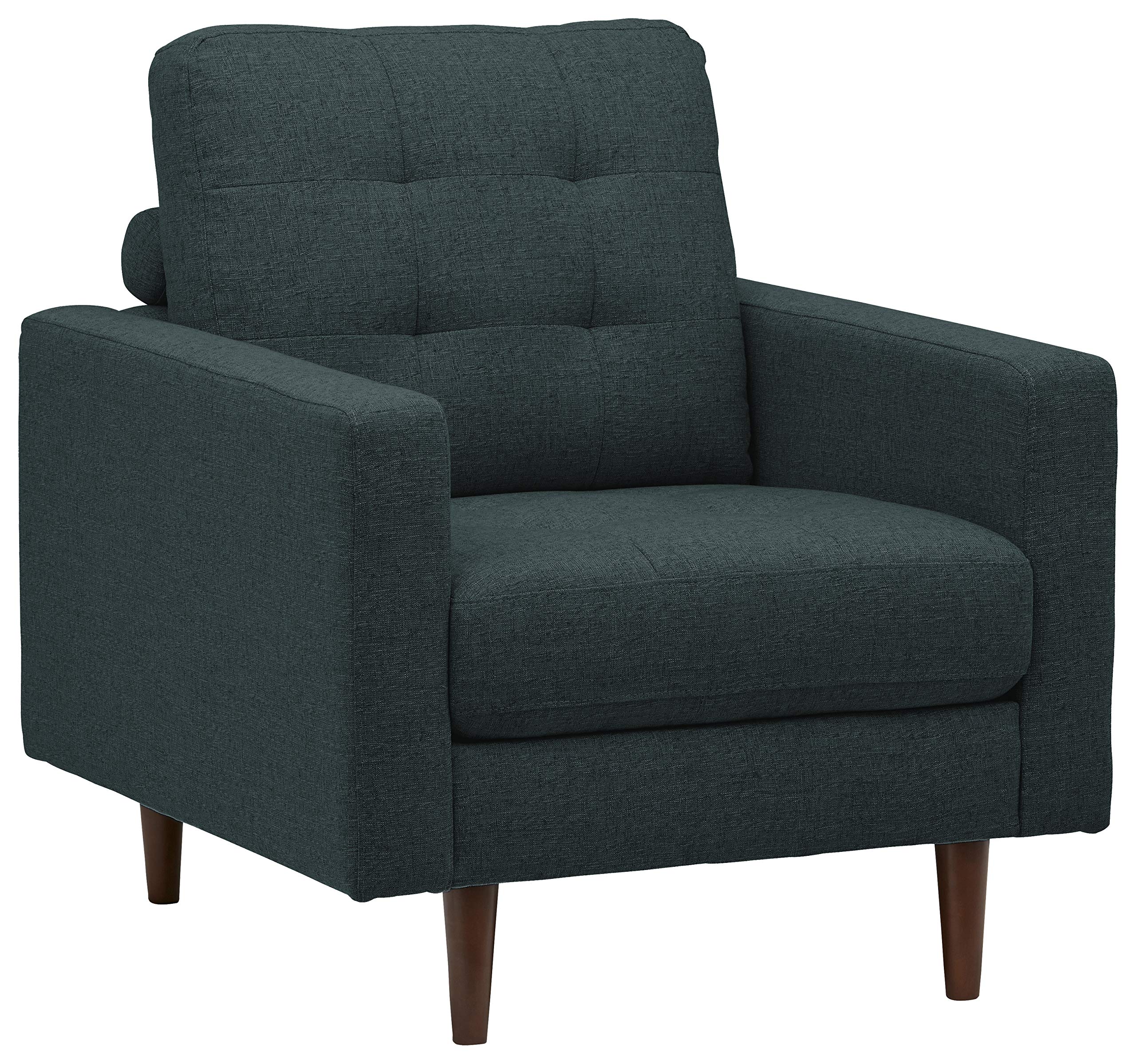 Amazon Brand – Rivet Cove Modern Tufted Accent Chair with Tapered Legs, Mid-Century, 32.7"W, Denim