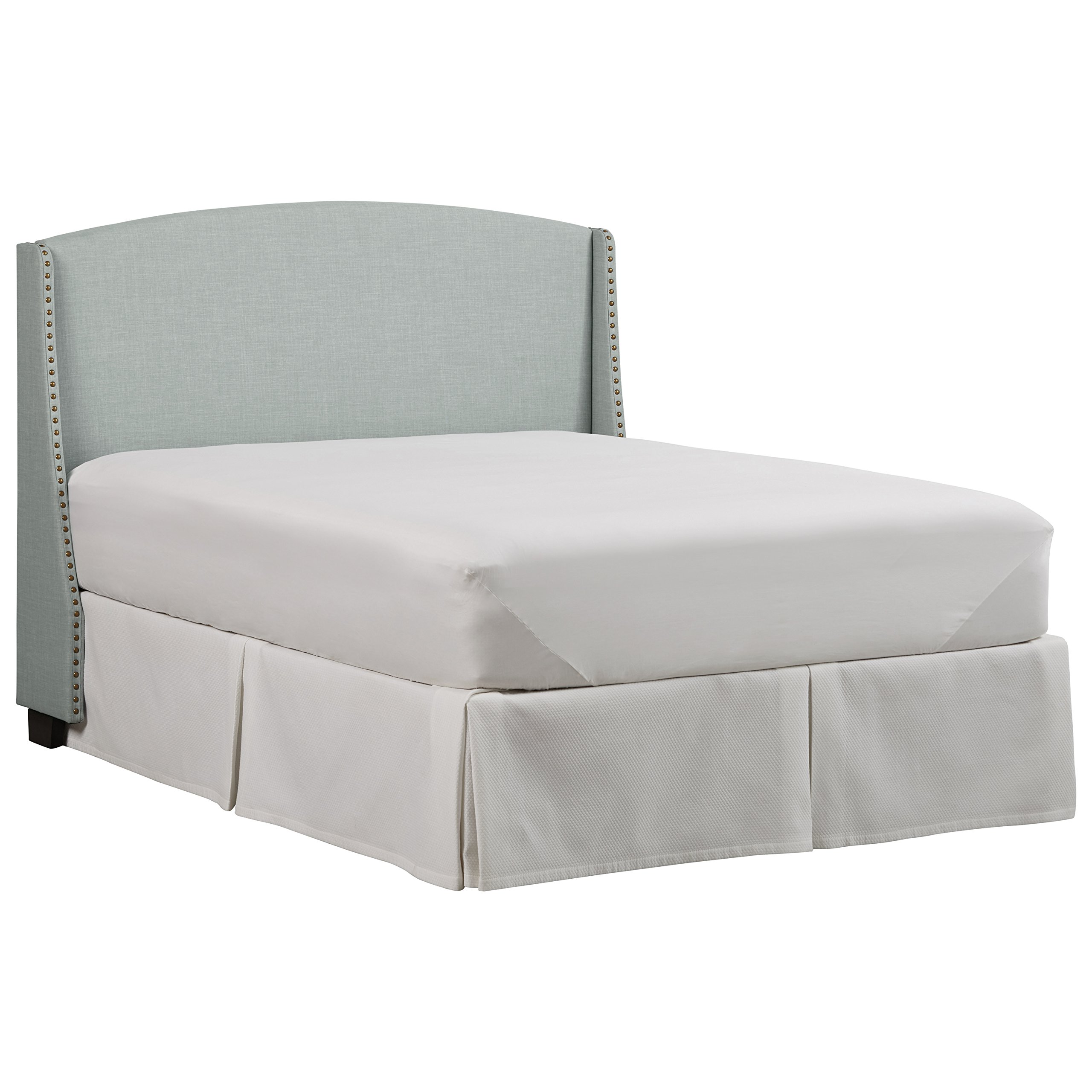 Amazon Brand – Stone & Beam Darby Wingback King Headboard, 80"W, Mist Blue