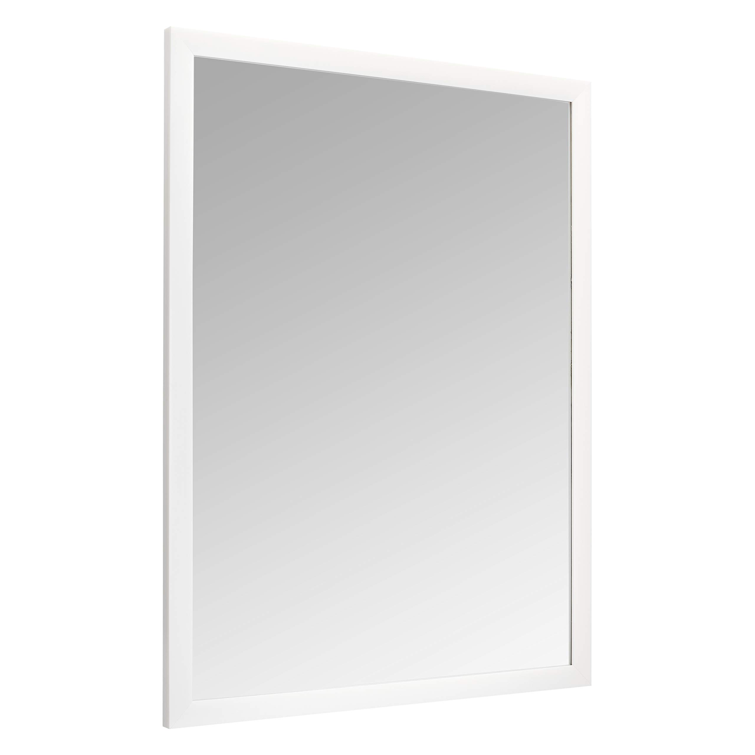 Amazon Basics Rectangular Wall Mirror 30" x 40" - Standard Trim, White