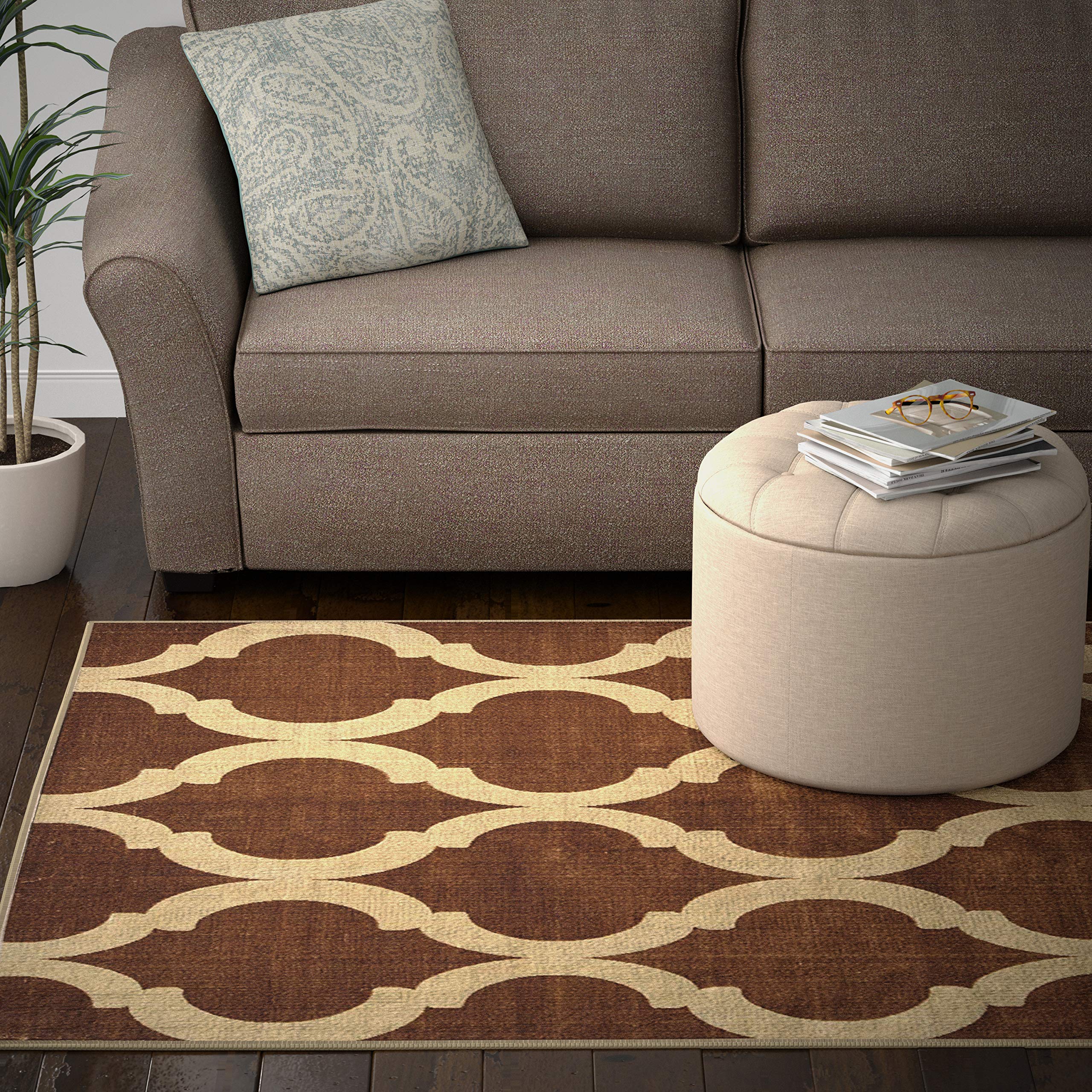 Ravenna Home Prospect Rug, 5'W x 7'6"L, Moroccan Lattice Design