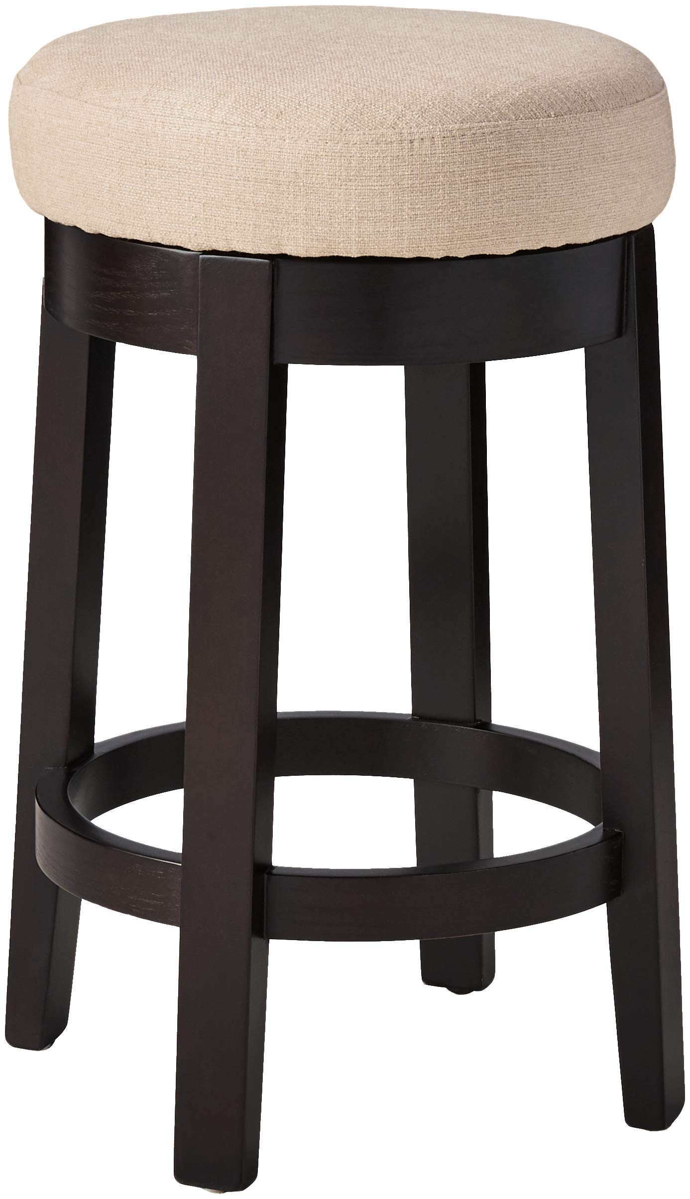 Amazon Brand – Ravenna Home Backless Counter-Height Kitchen Bar Stool with Swivel Seat, 26"H, Hemp