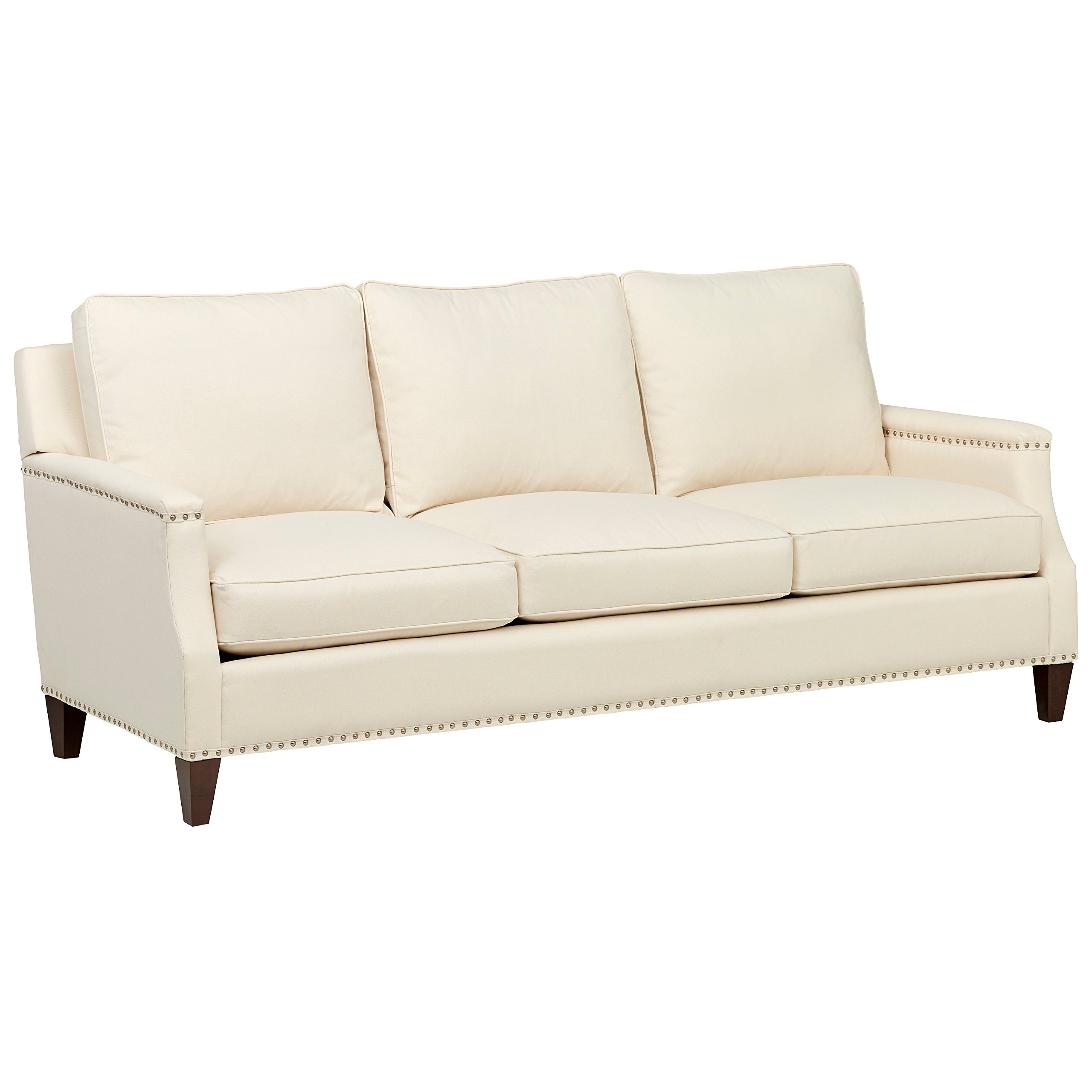 Amazon Brand – Stone & Beam Marin Studded Sofa, 87"W, Beige