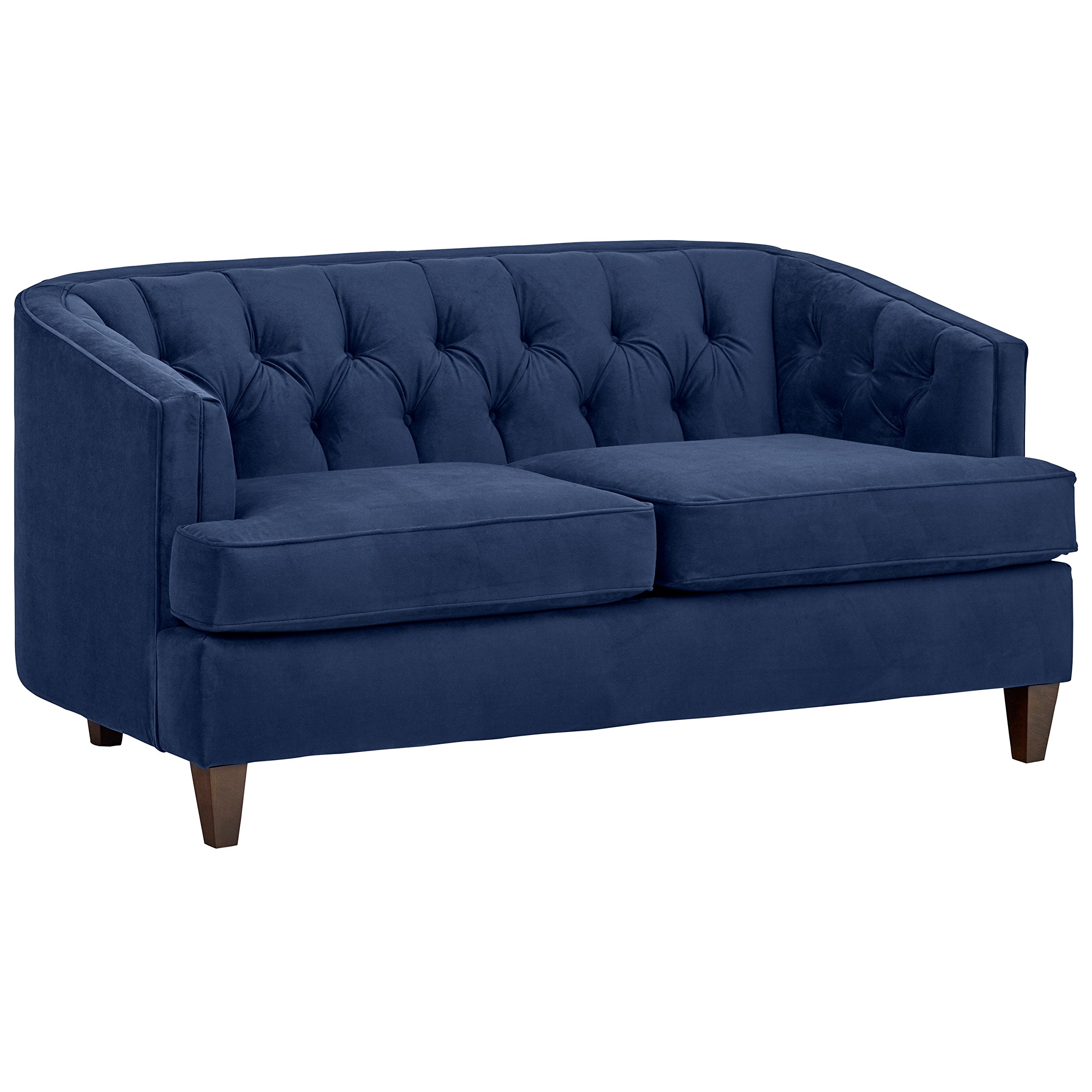 Amazon Brand – Stone & Beam Leila Velvet Tufted Sofa, 69"W, Navy Blue