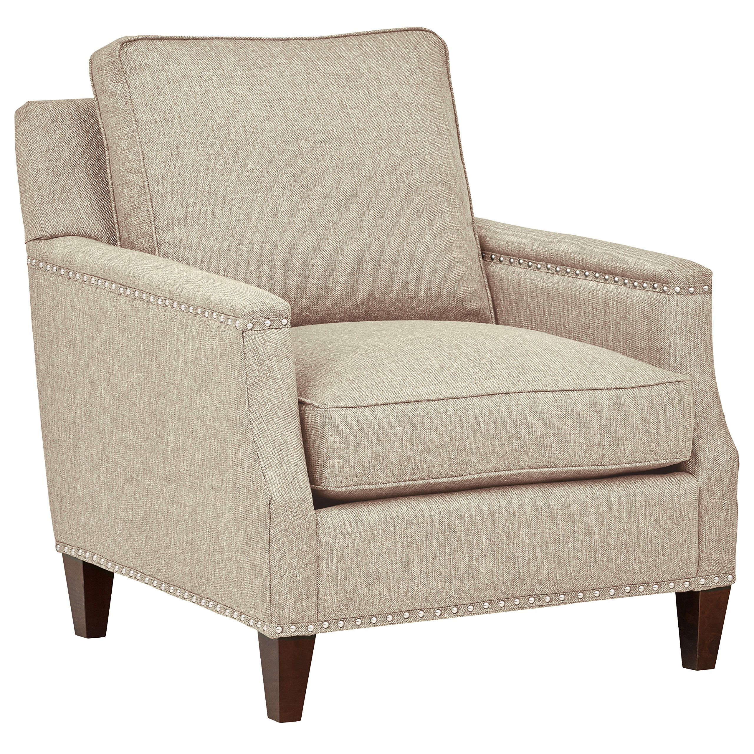 Amazon Brand – Stone & Beam Marin Studded Chair, 33"W, Tan