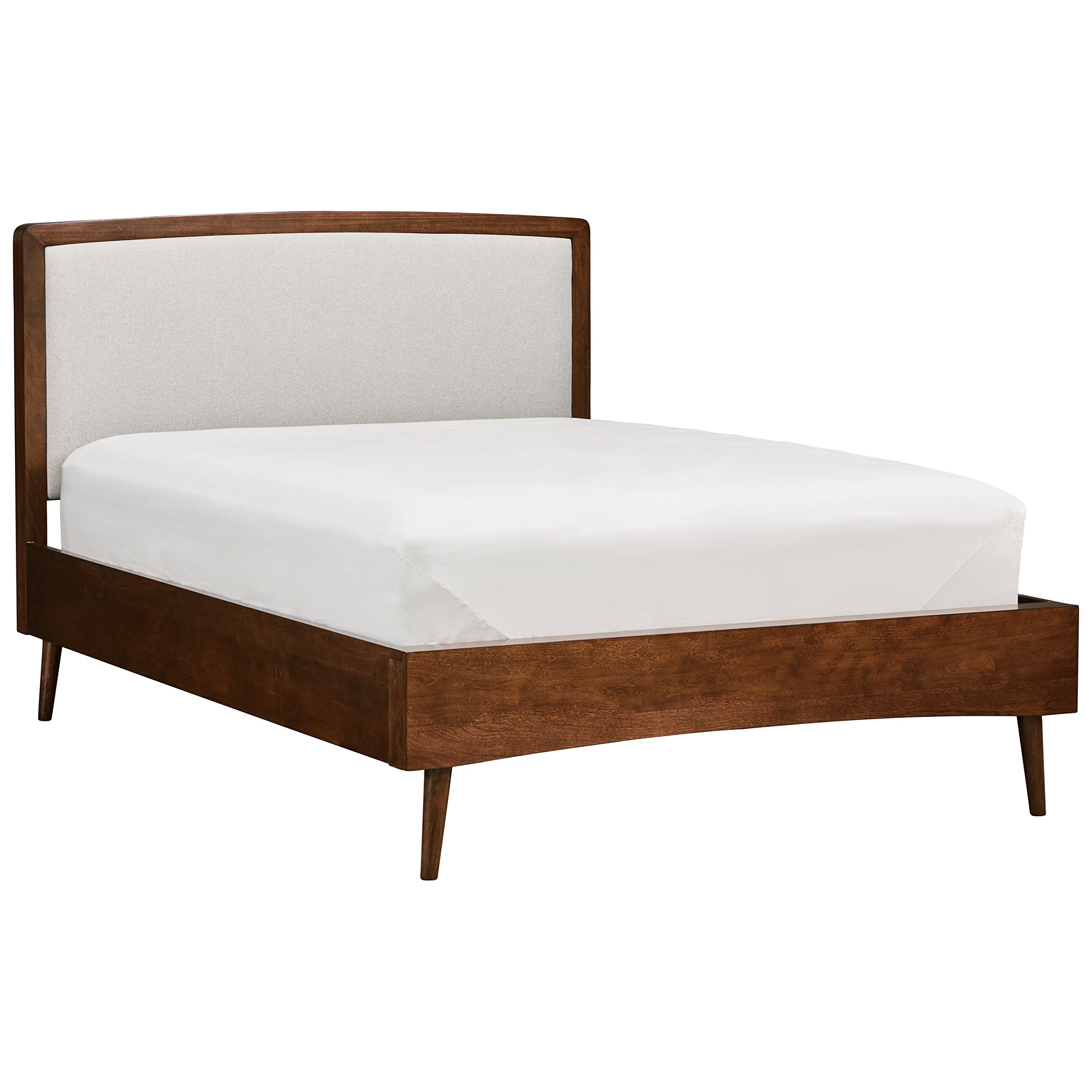 Amazon Brand – Rivet Modern Wood King Bed, 79"W, Spiced Walnut