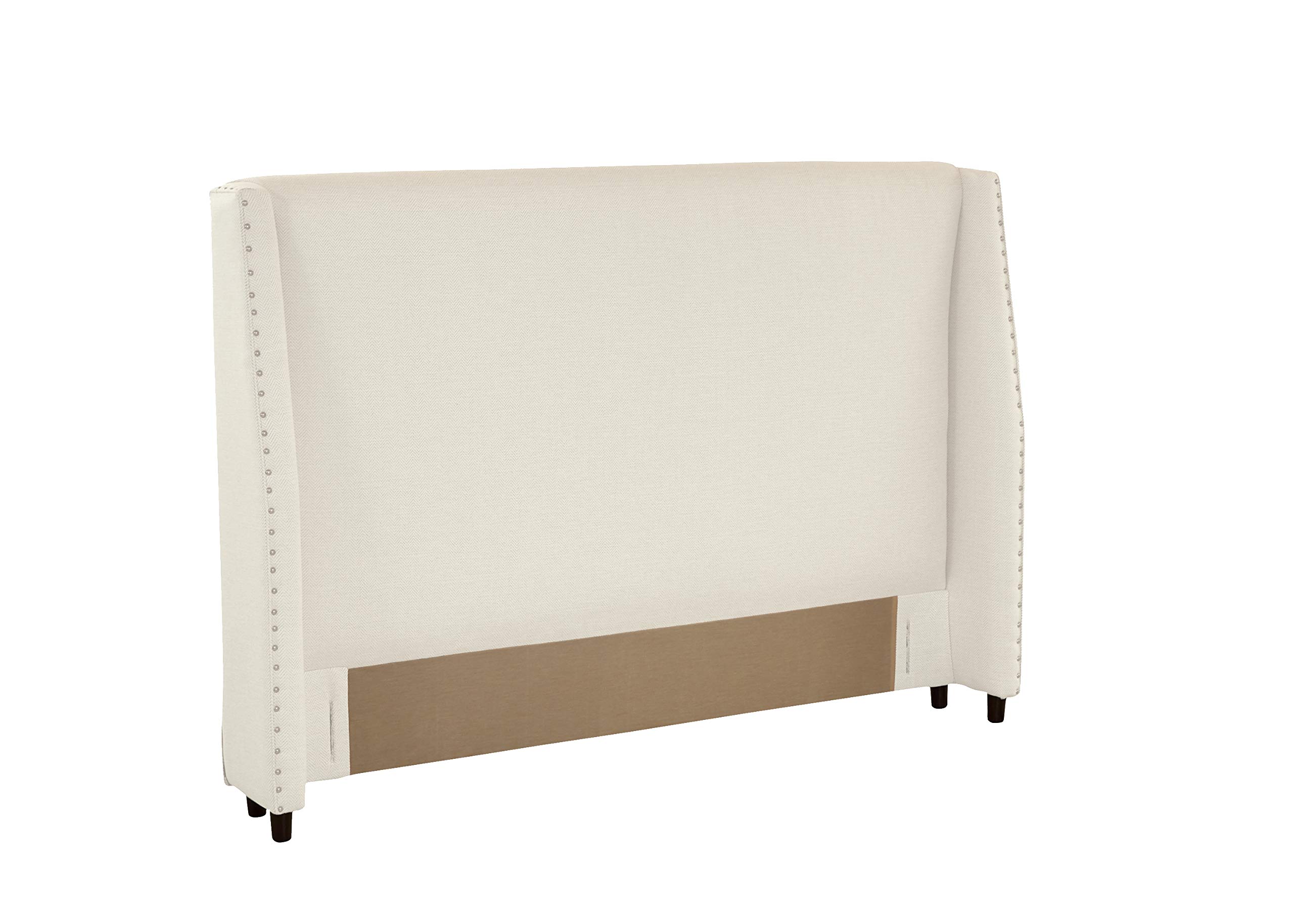 Stone & Beam Merrill Queen Headboard with Decorative Nailhead Trim, 75"W, Cream