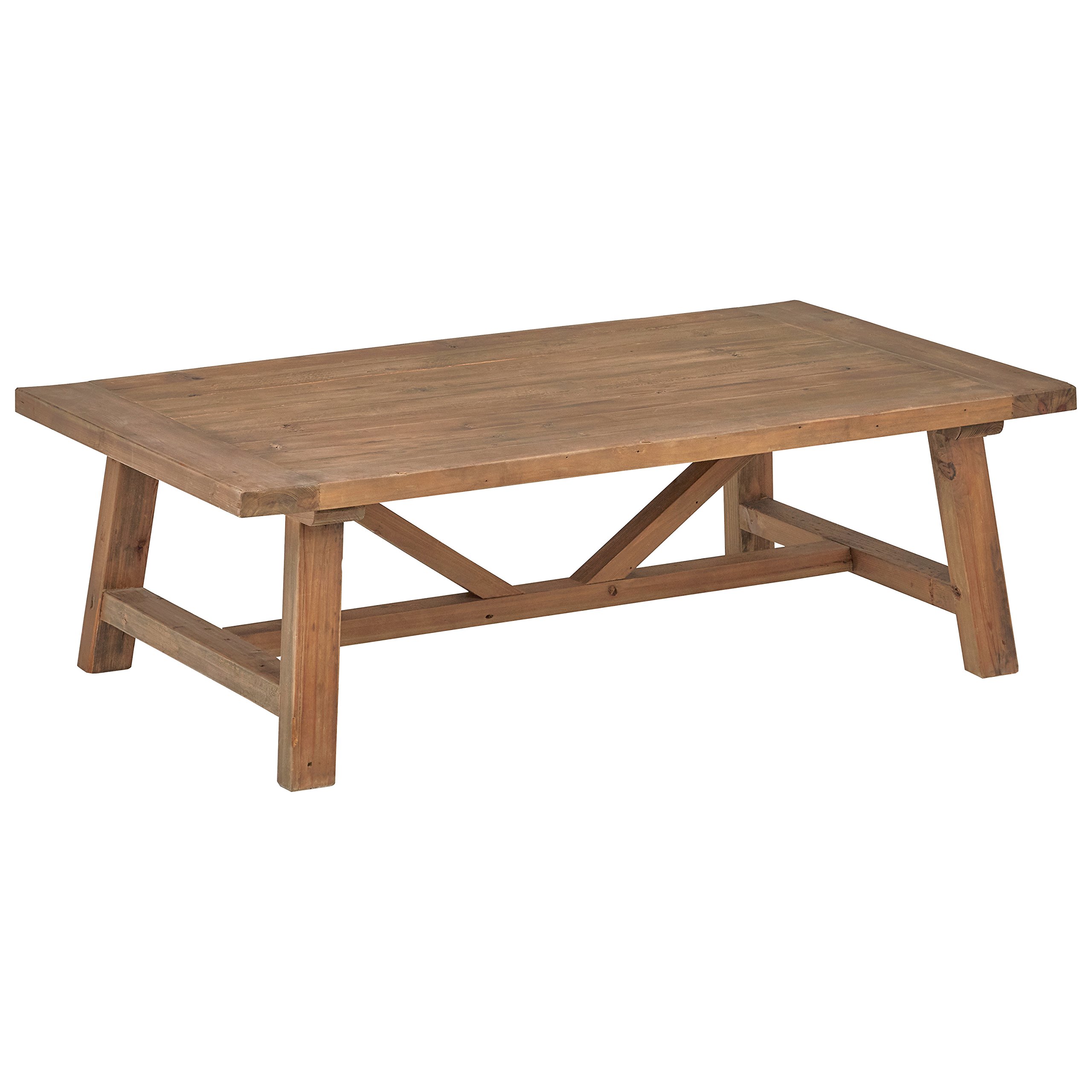 Amazon Brand – Stone & Beam Reclaimed Wood Farmhouse Coffee Table, 55.1"W, Natural Finish