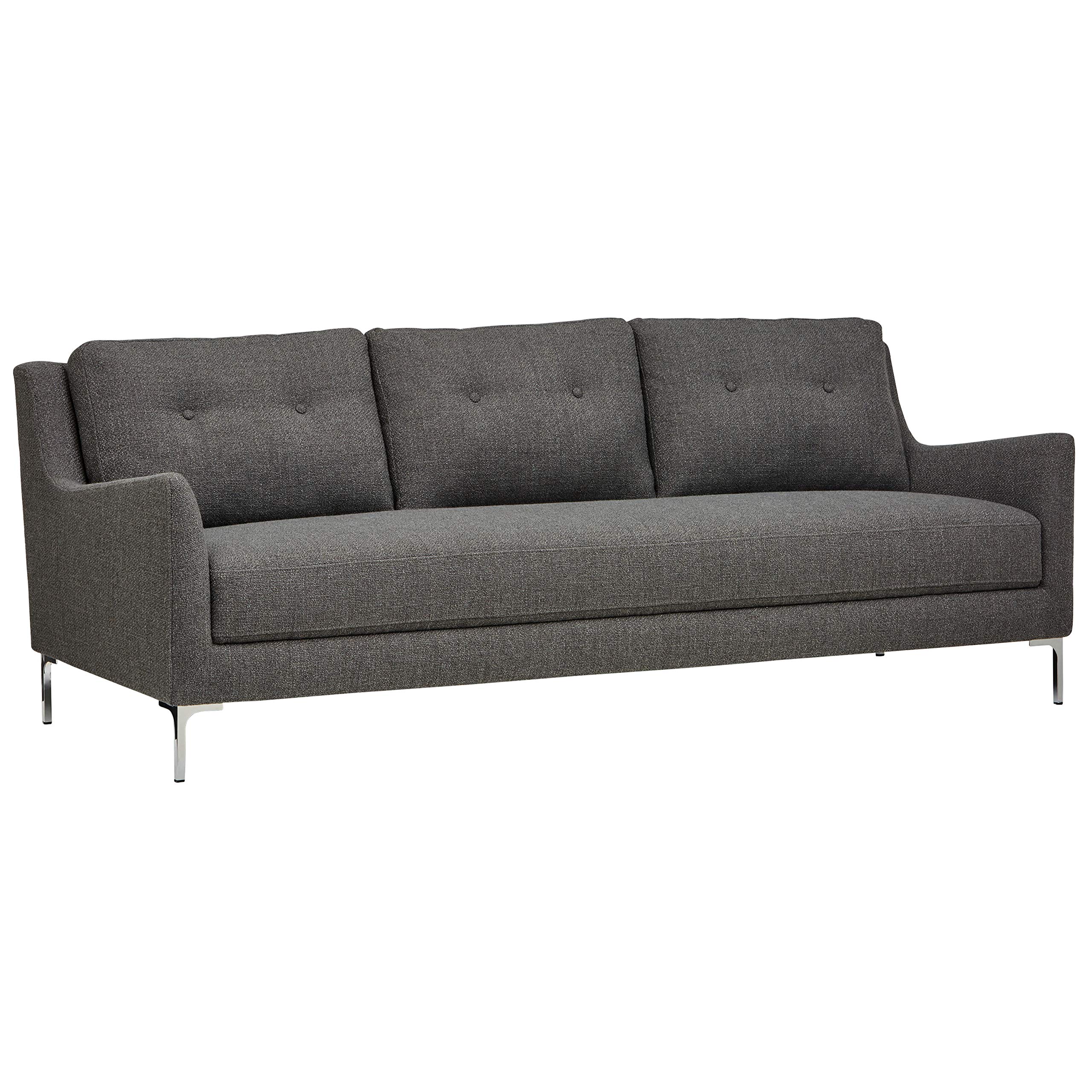 Amazon Brand – Rivet Abel Modern Contemporary Sofa, 81"W, Charcoal