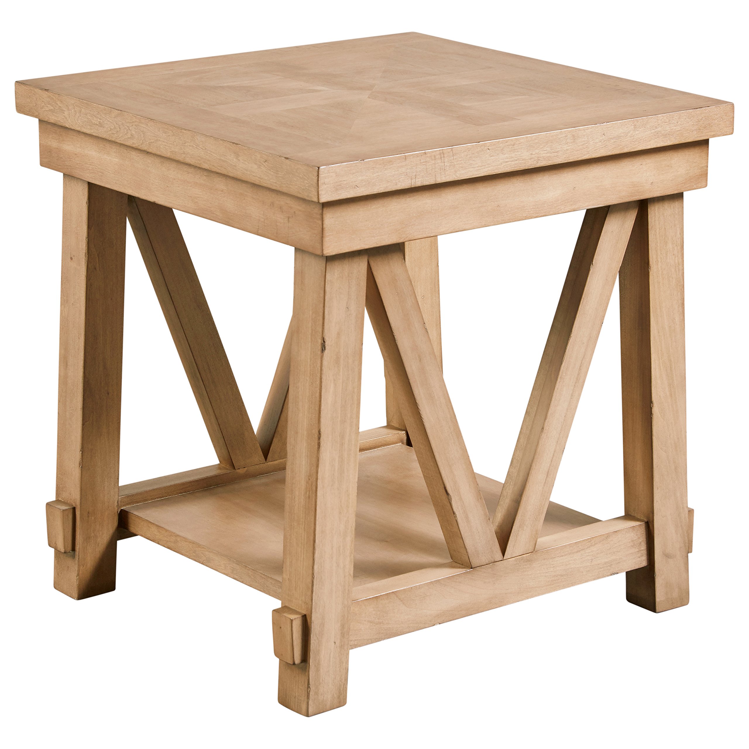 Amazon Brand – Stone & Beam Bruckner Casual Wood Side Table, 24"W, Brown