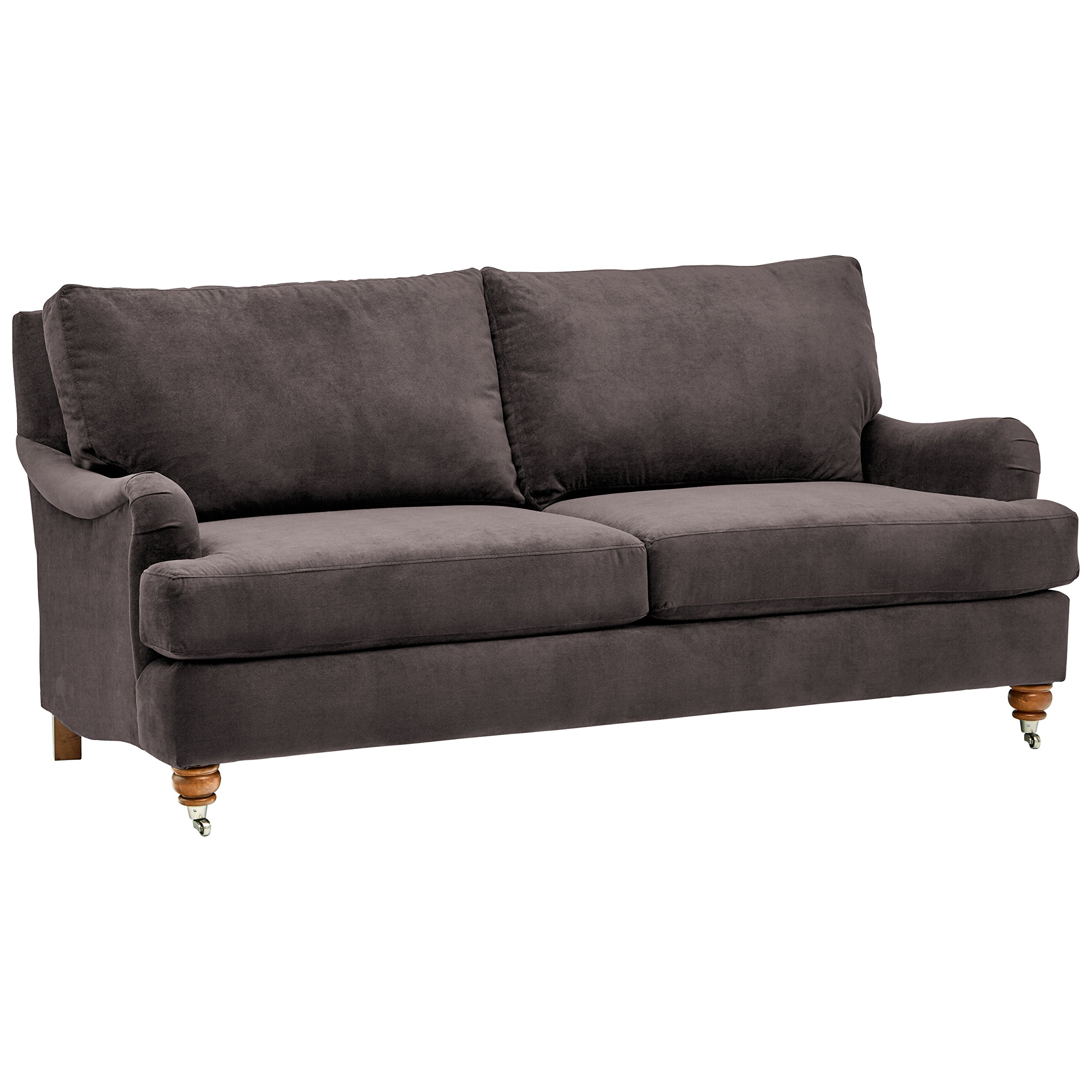 Amazon Brand – Stone & Beam Brandeberry Farmhouse Charles of London Sofa, 81"W, Dark Grey