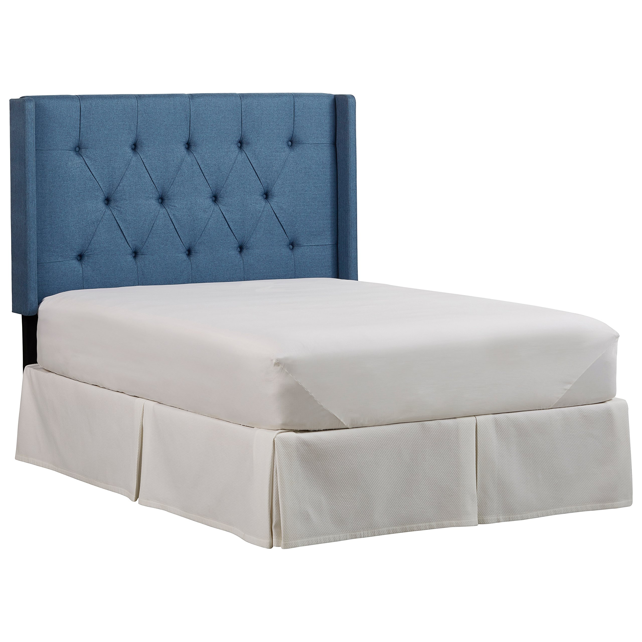 Amazon Brand – Rivet Elaine Tufted Line Headboard Full/Queen, 60"H, Cornflower Blue