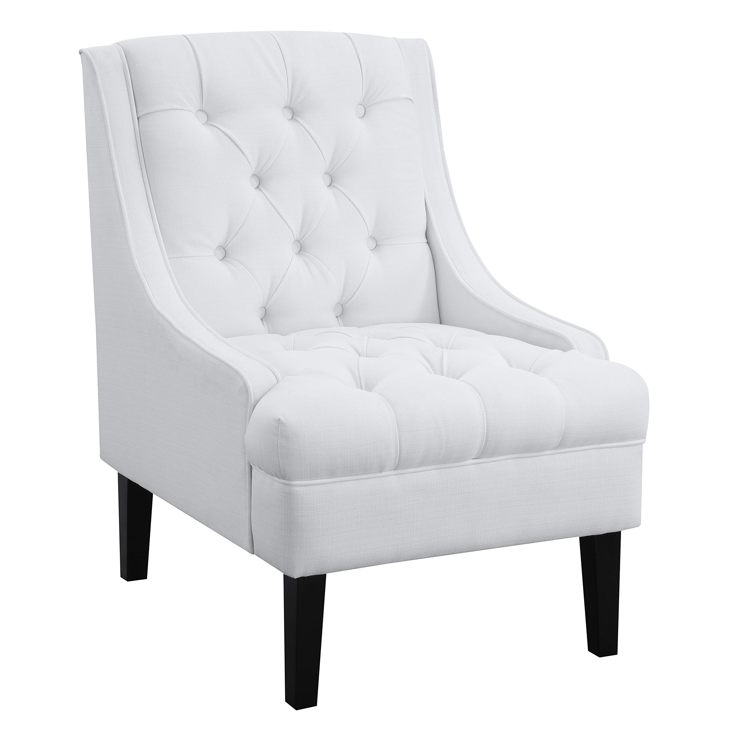 Amazon Brand – Ravenna Home Jase Slope Tufted Accent Chair, 29.9"W, Cream