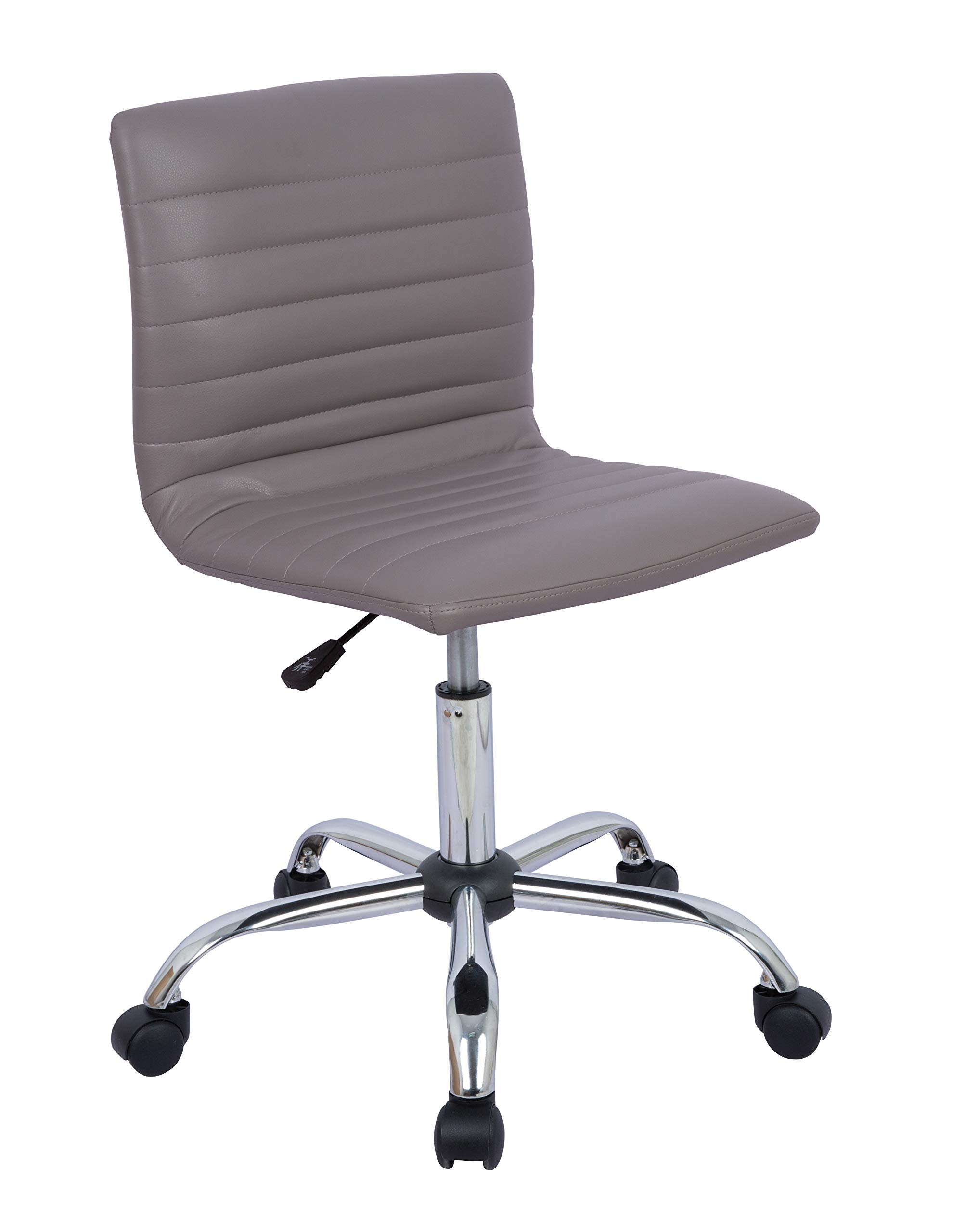 AmazonBasics Modern Adjustable Low Back Armless Ribbed Task Chair