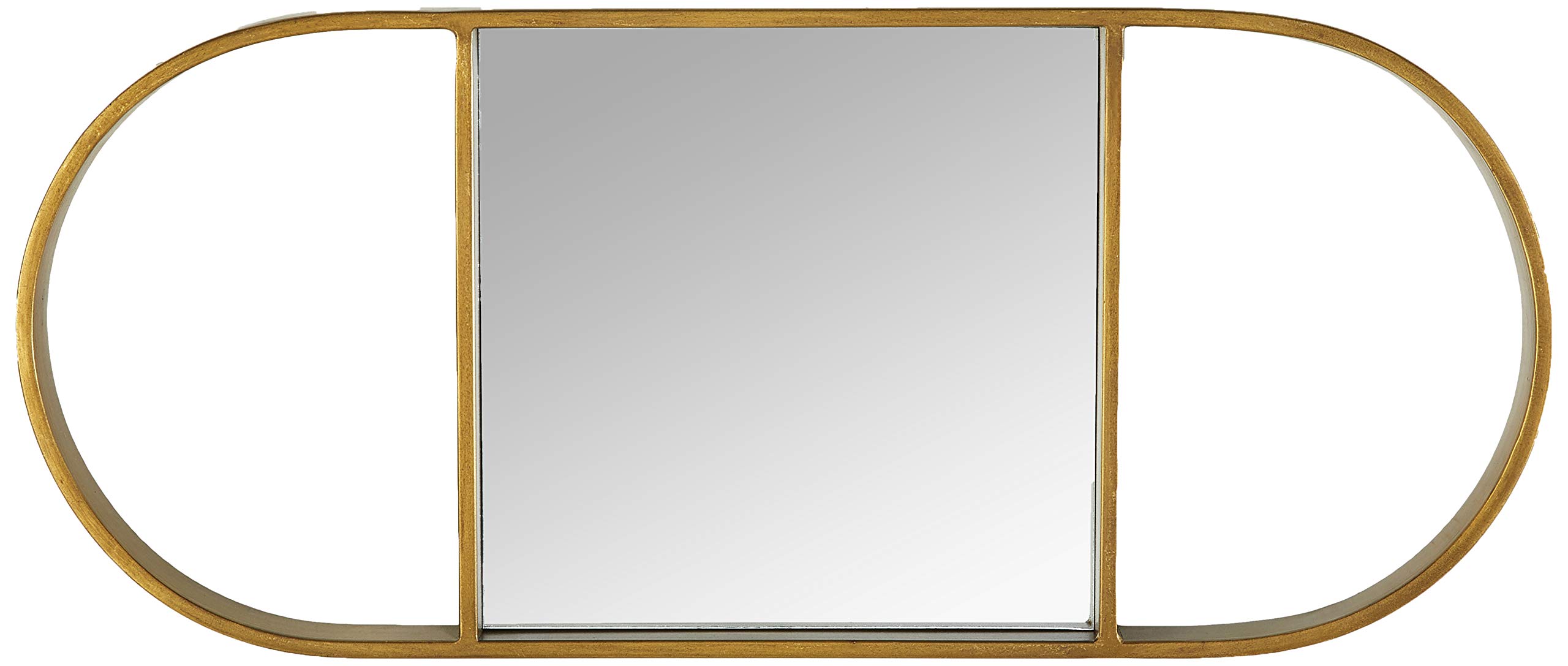 Amazon Brand - Rivet Modern Cutout Hanging Mirror, 23"H, Gold