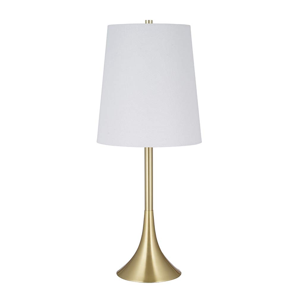 Amazon Brand – Rivet Contemporary Table Desk Lamp with LED Light Bulb, 22.5"H, Satin Gold Finish