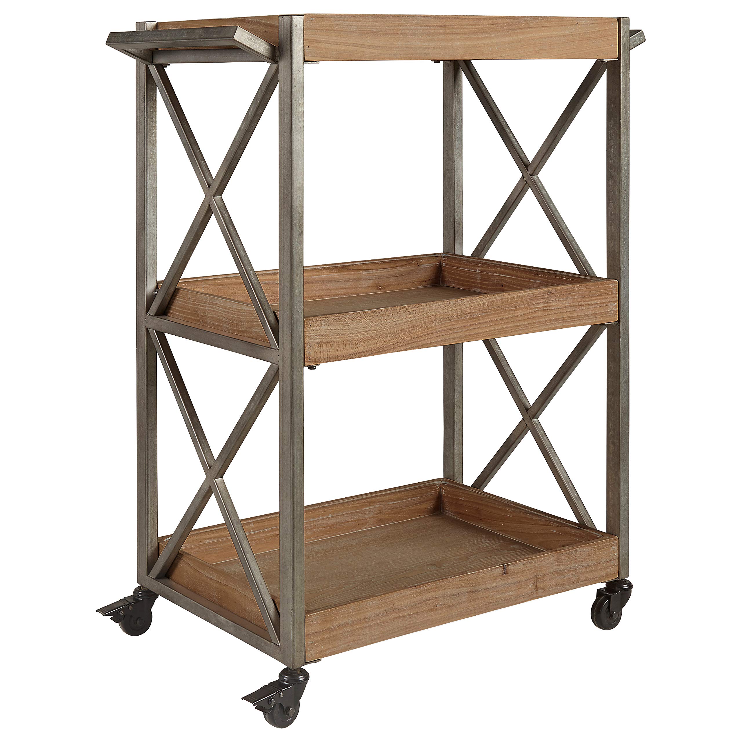 Amazon Brand – Stone & Beam Rustic Serving Cart - 33 Inch, Acacia