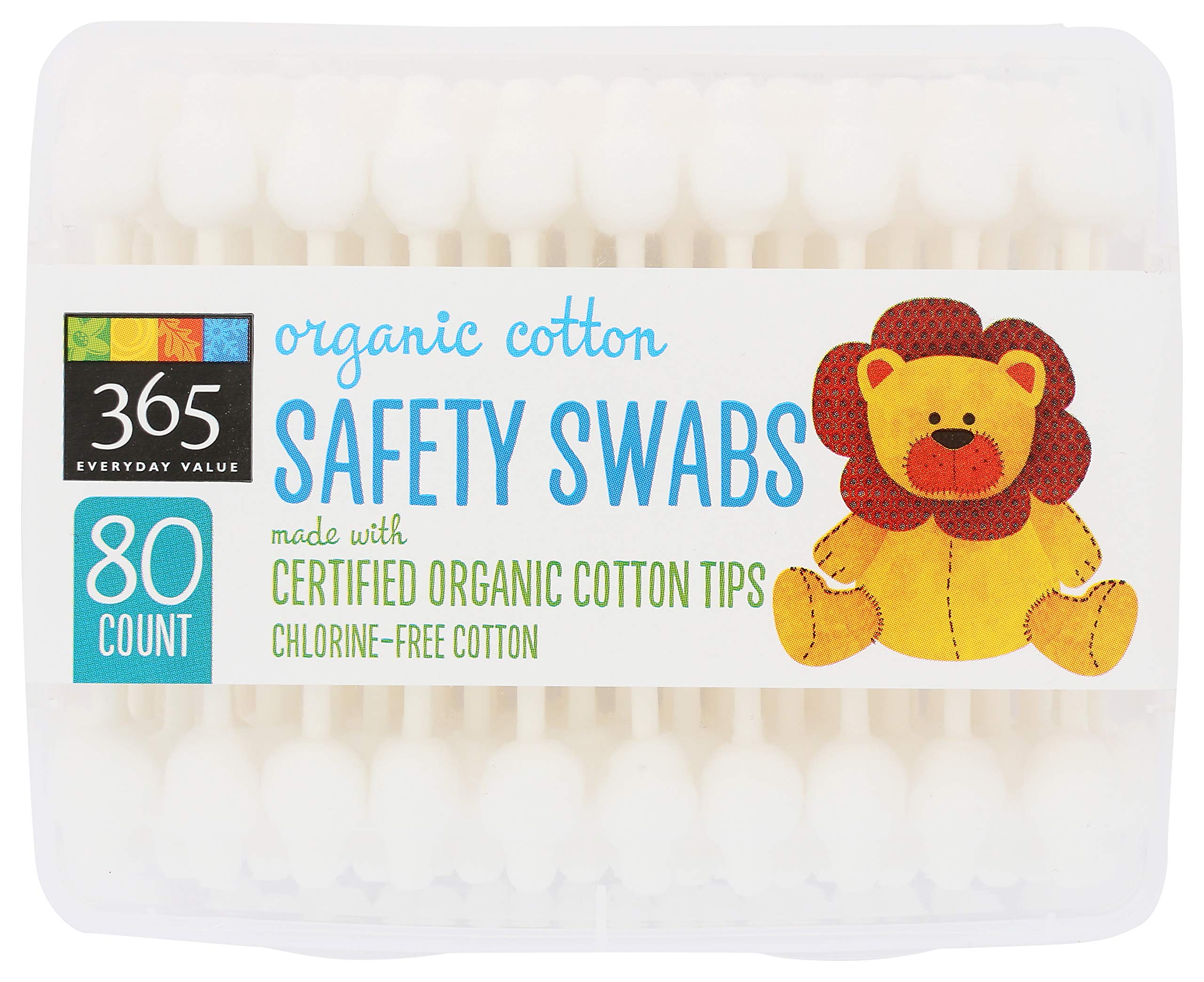 365 Everyday Value, Organic Safety Swabs, 80 ct