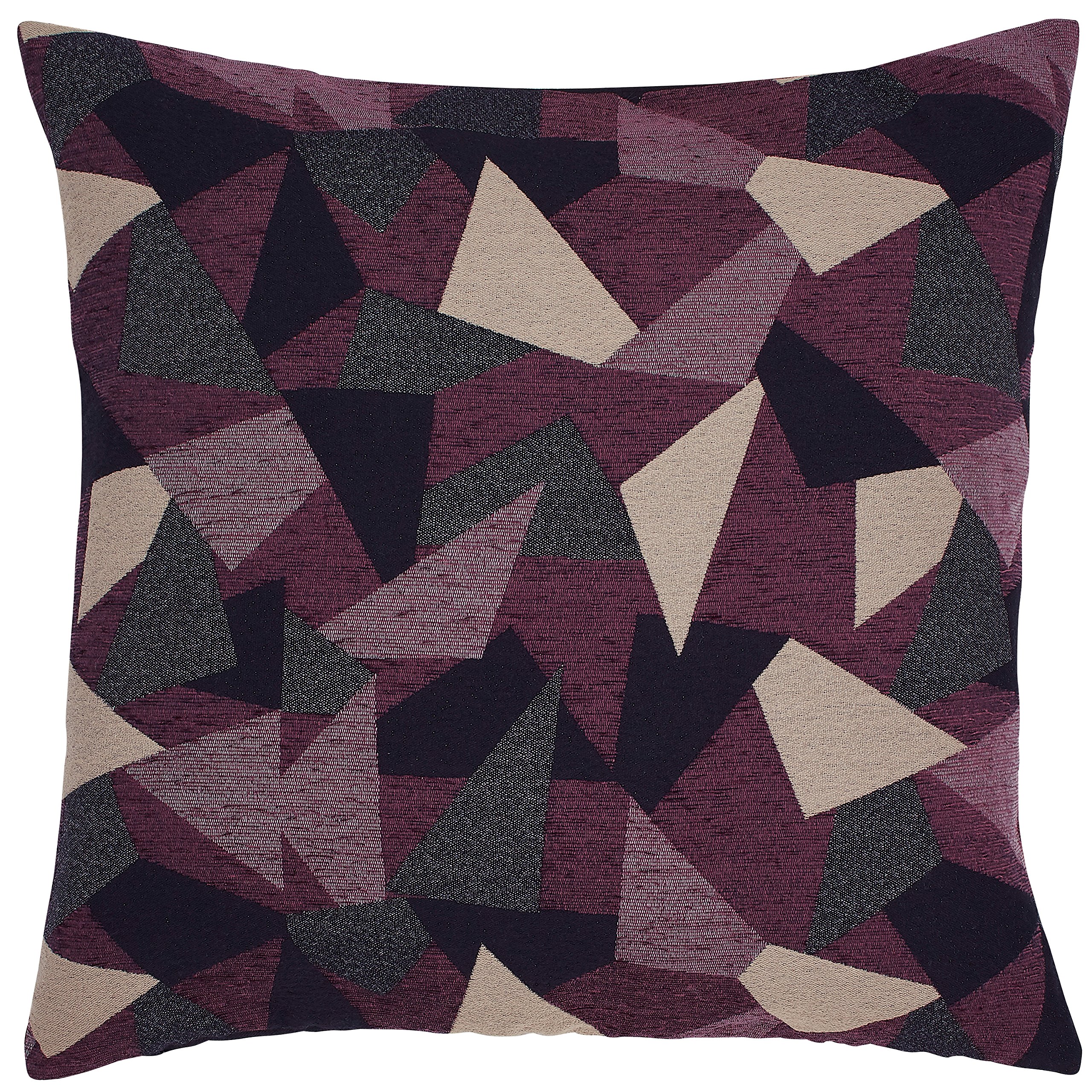 Amazon Brand – Rivet Modern Abstract Geometric Decorative Throw Pillow, 20" x 20", Purple
