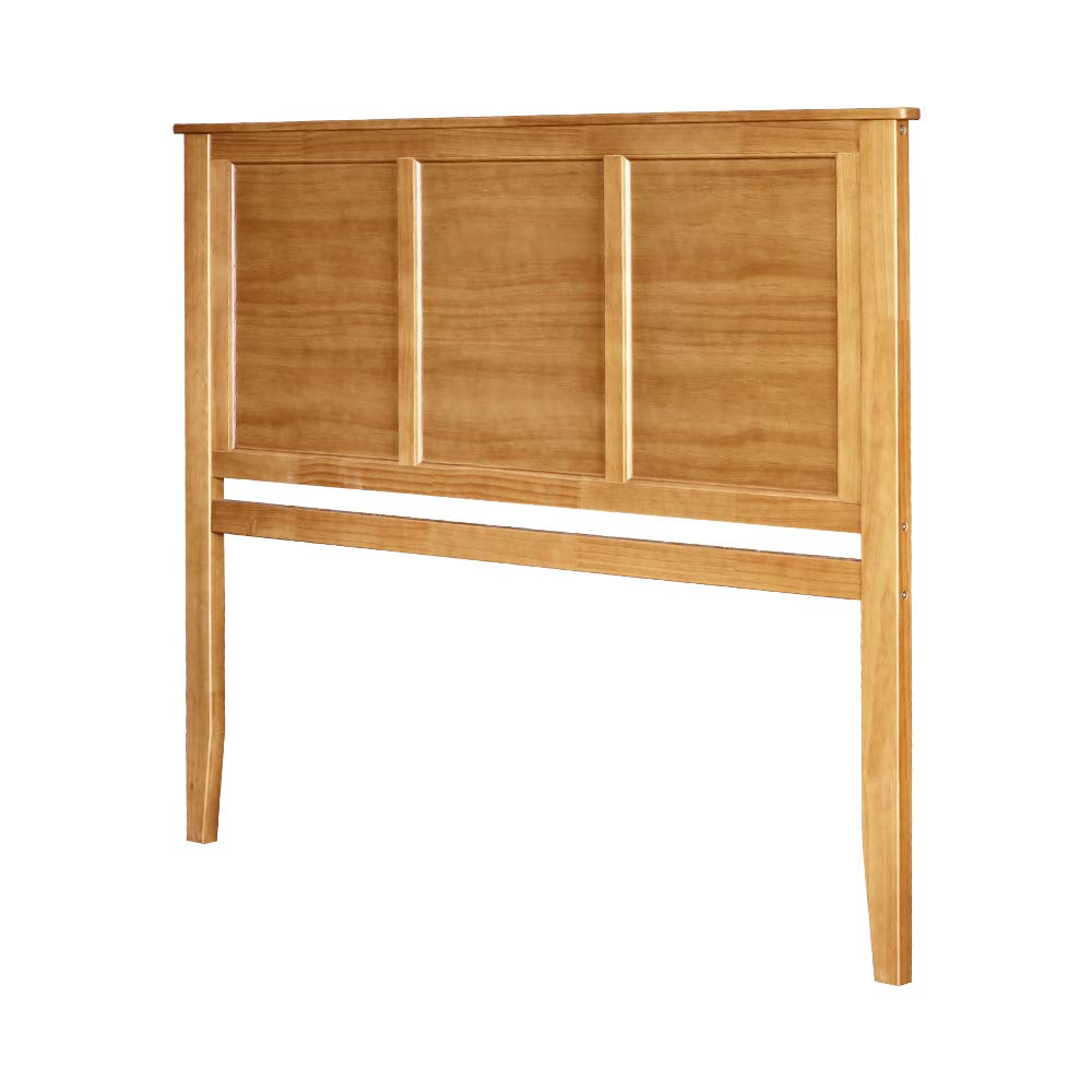 Amazon Brand – Ravenna Home Solid Pine Flat-Topped Headboard - King, 80.9 Inch, Honey Pine