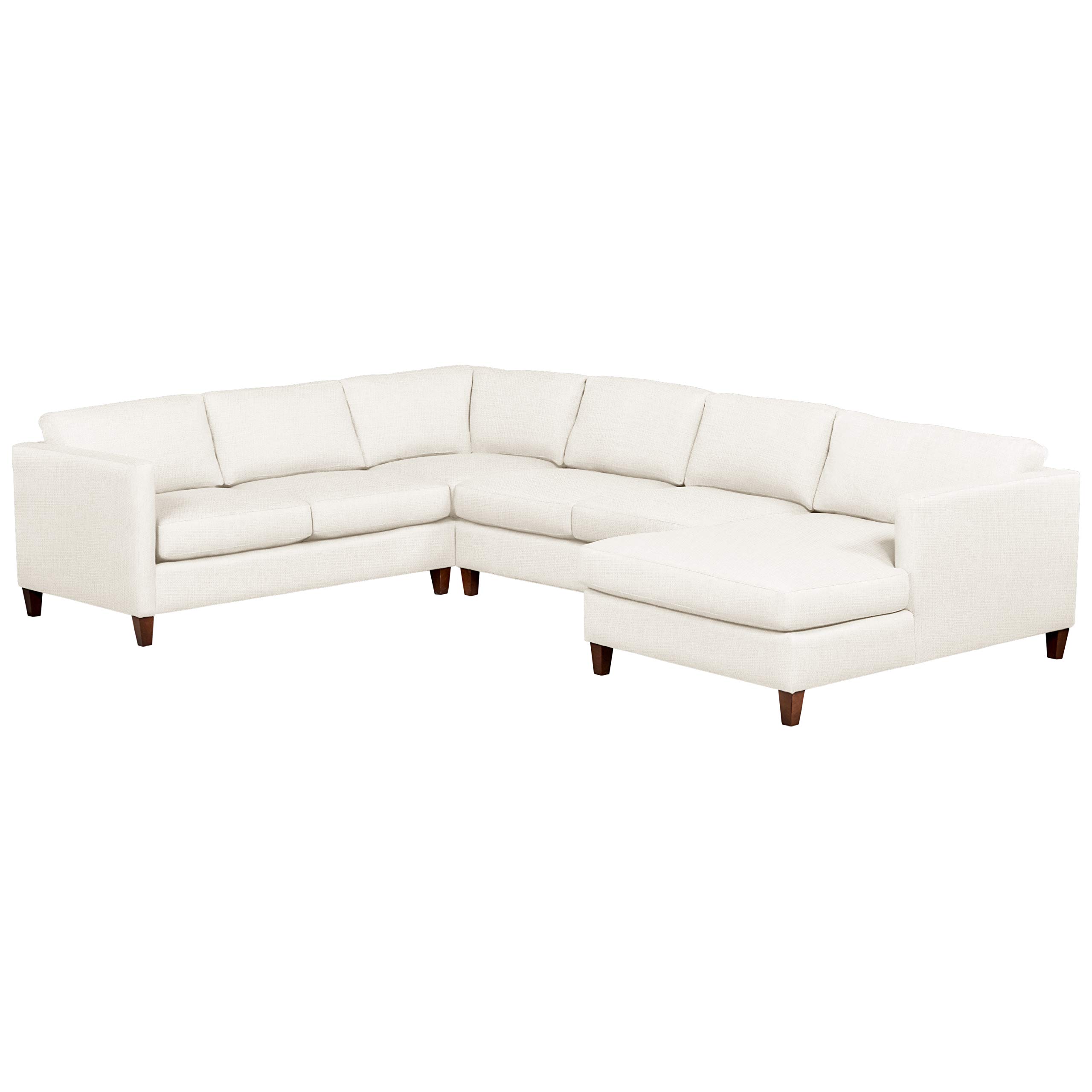 Amazon Brand – Stone & Beam Andover Modern Left U-Sectional Sofa, 134"W, Cream