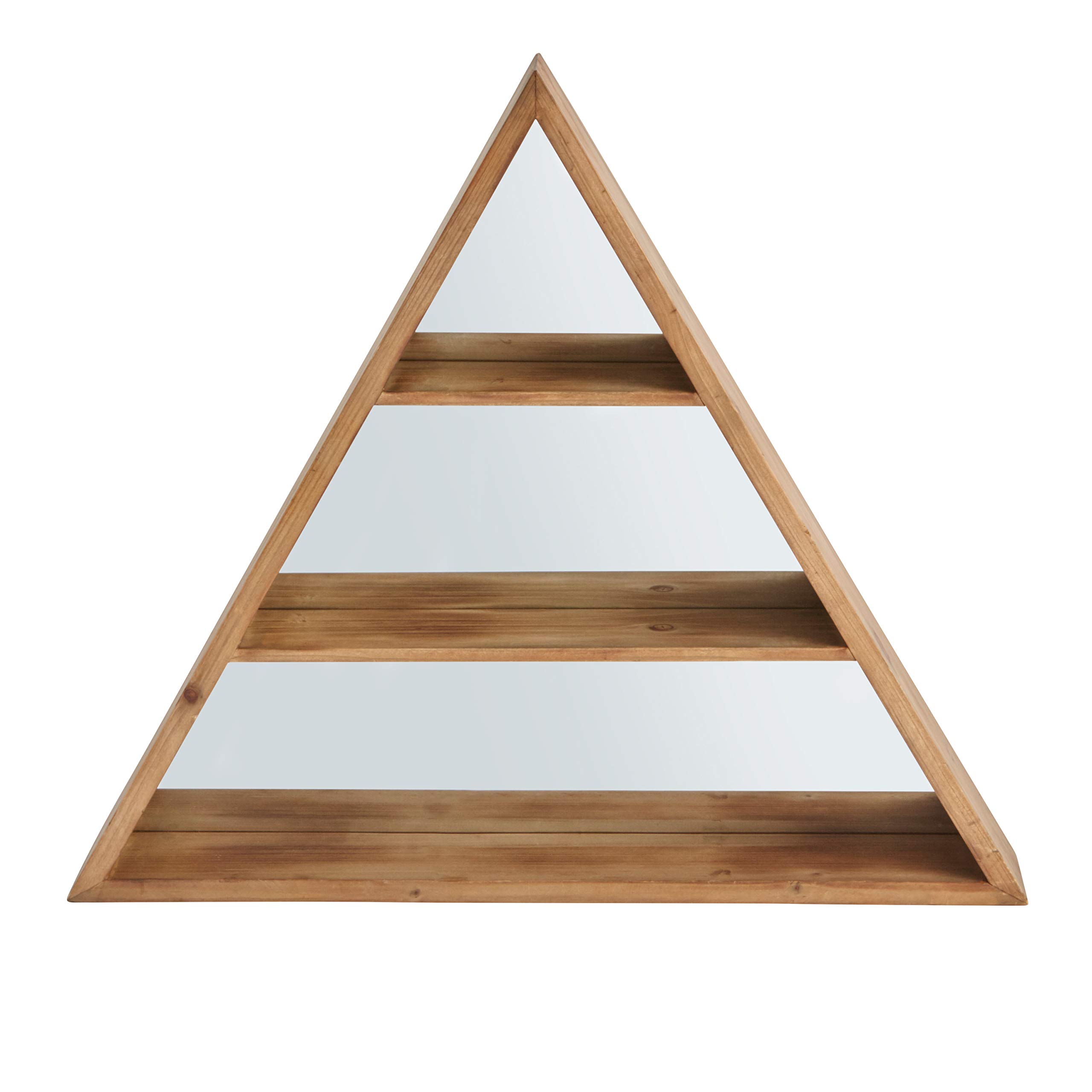 Amazon Brand – Rivet Mirror Wall Shelf, 21.75"H, Natural