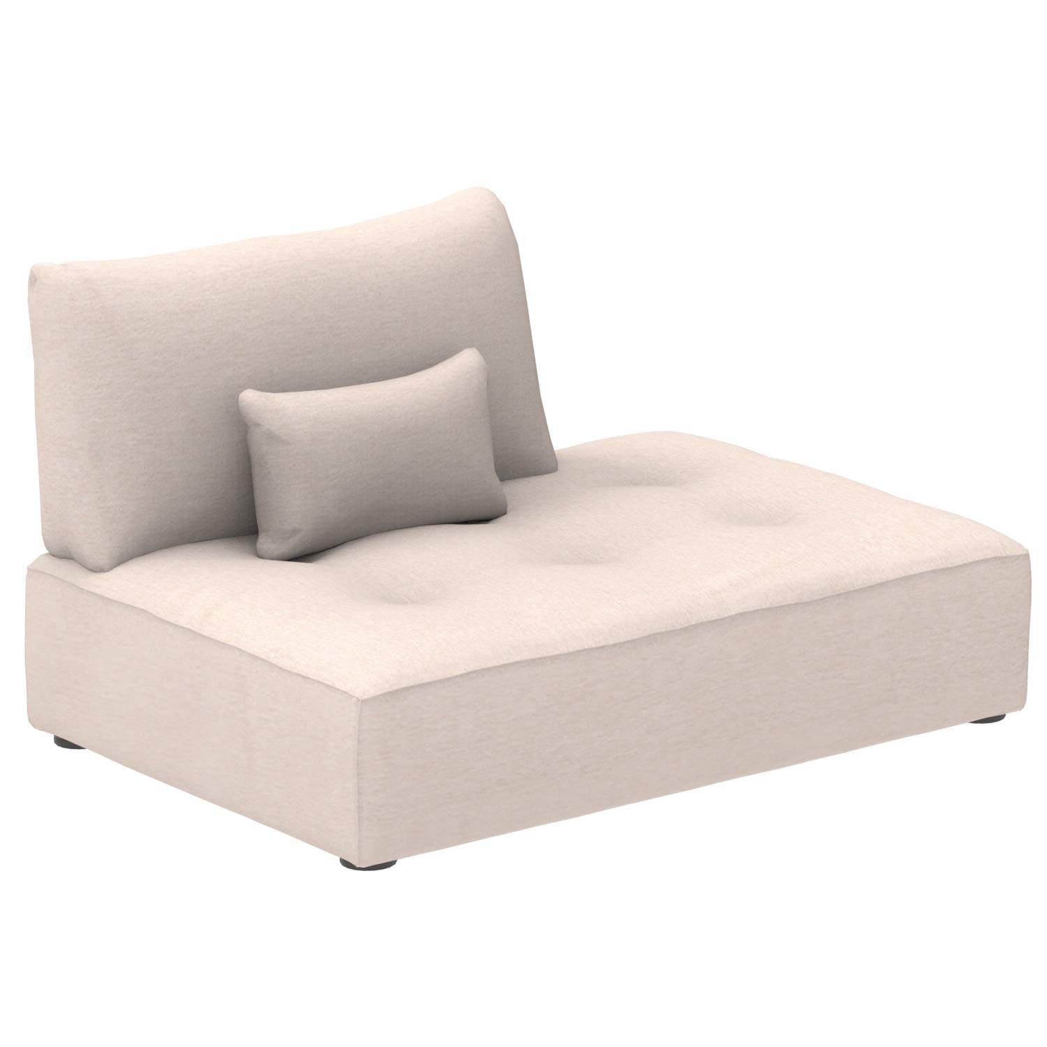 Marchio Amazon - Alkove Elvas - Divano Modulare - Modulo chaise longue con vano contenitore e cuscino extra, 145 x 100 cm, beige