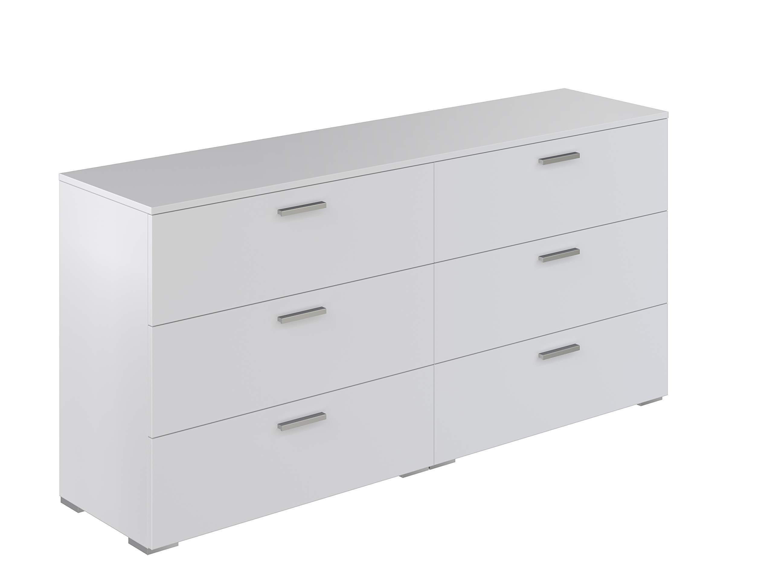 Amazon Brand - Movian Kolva Chest of 6 Drawers, 40 x 160 x 76.5cm, White
