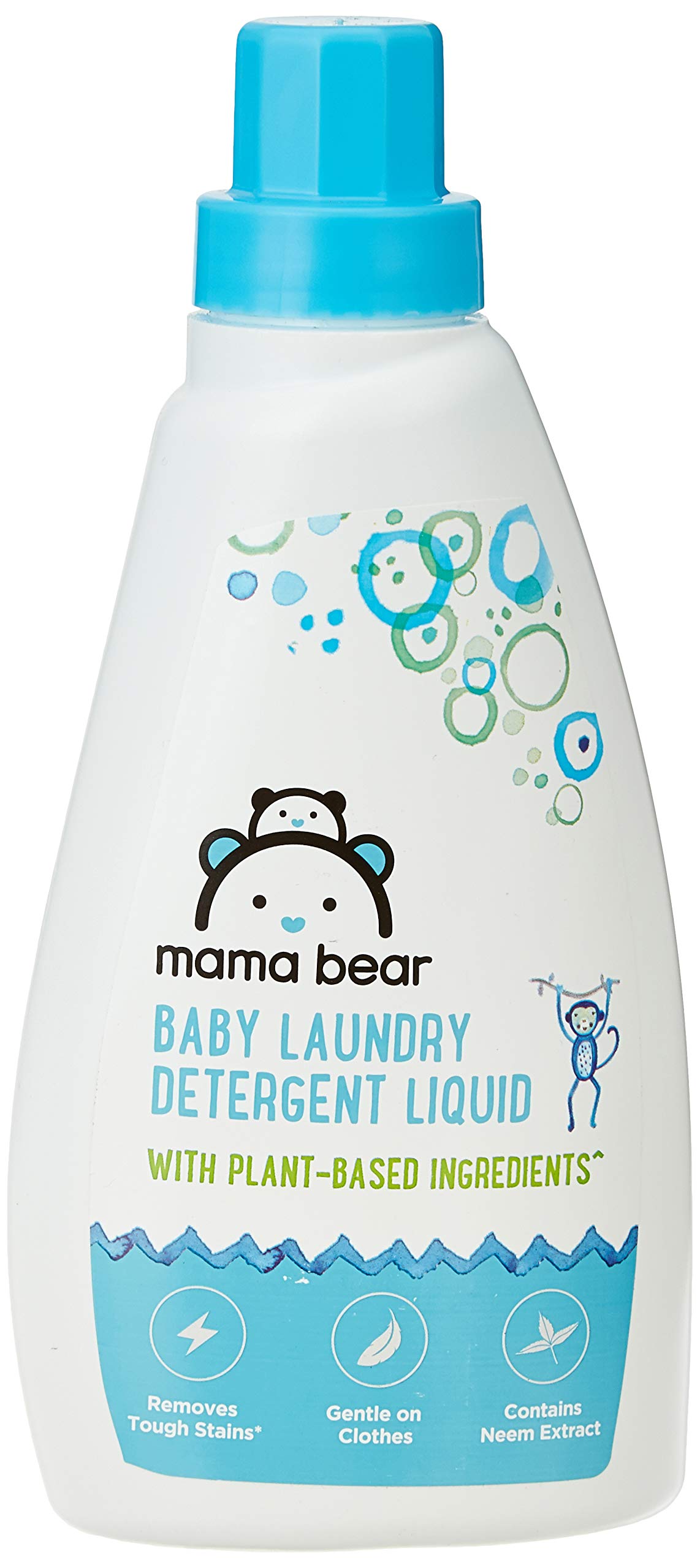 Amazon Brand - Mama Bear Plant Based Baby Laundry Detergent Liquid - 500 ml