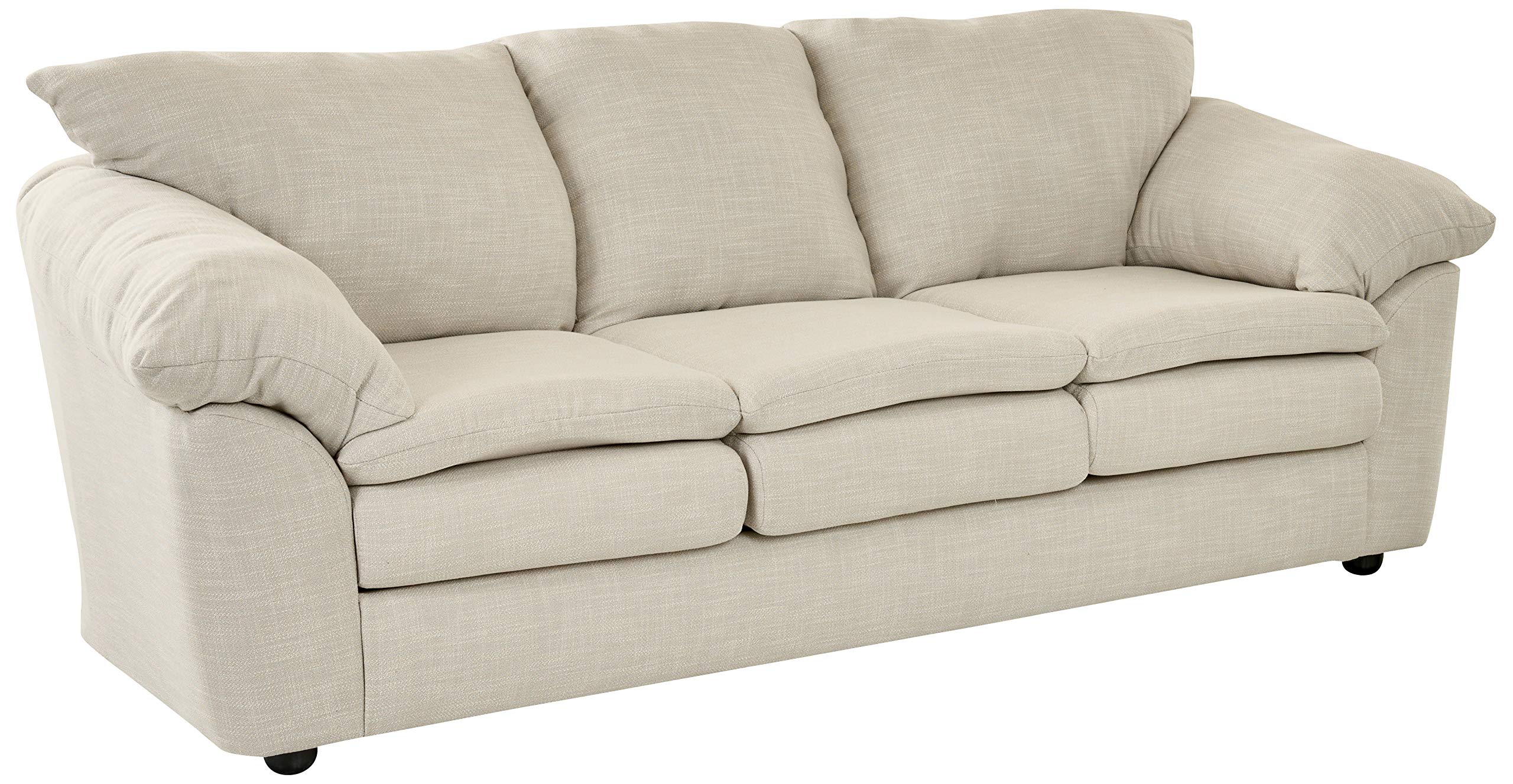 Amazon Brand – Ravenna Home Darian Oversized Pillow Sofa, 92"W, Cream
