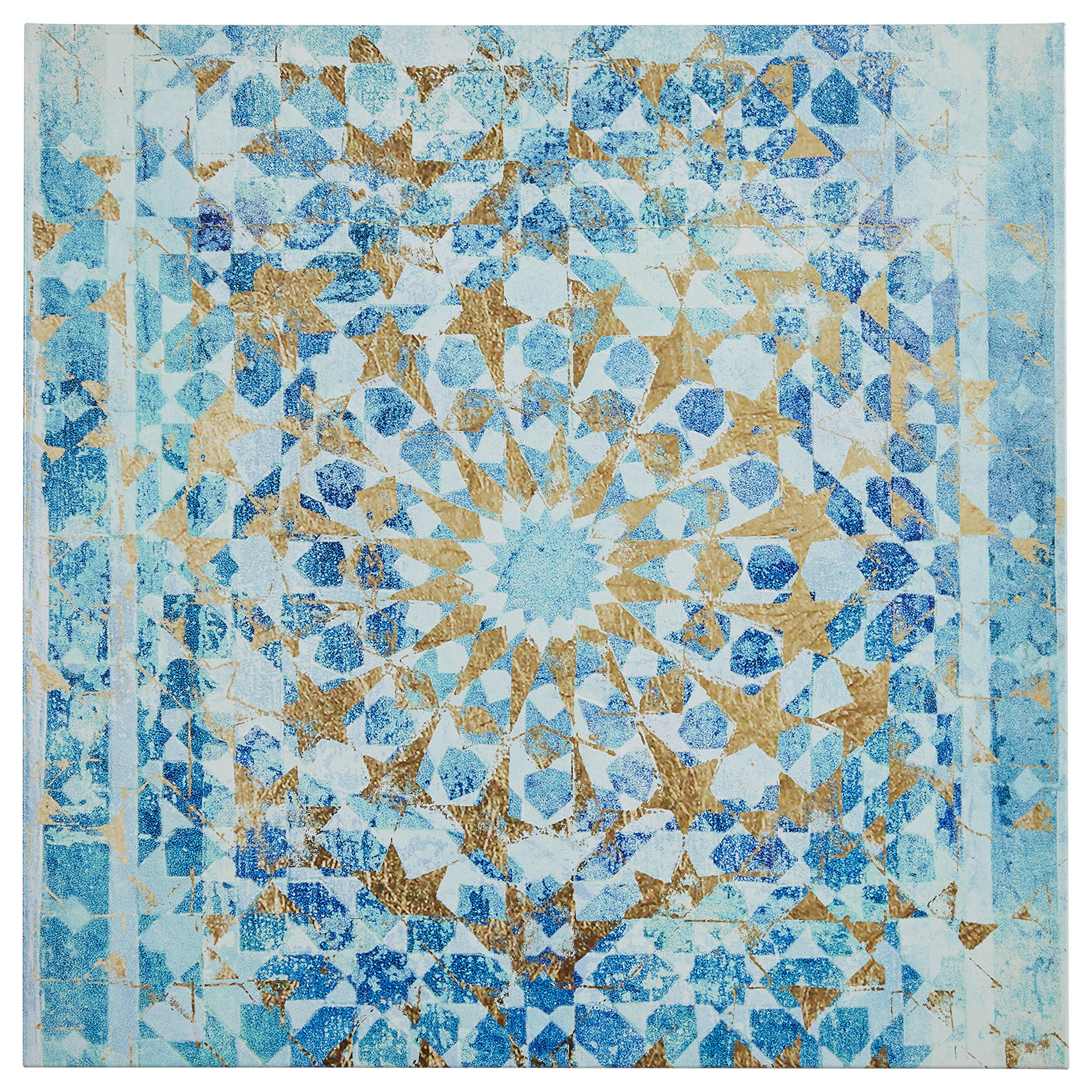 Amazon Brand – Rivet Turquoise Blue Mandala Canvas Print, 36" x 36"