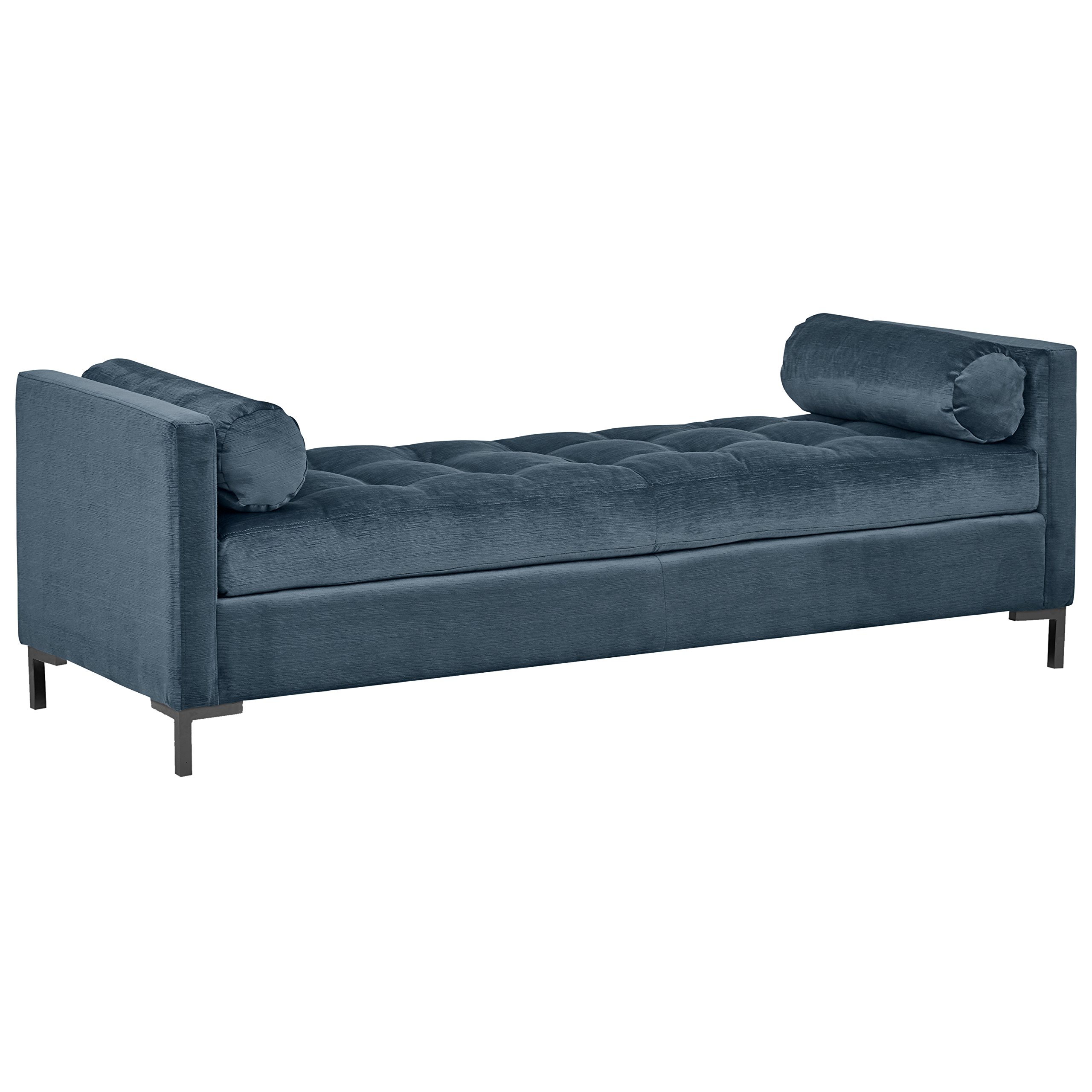 Amazon Brand – Rivet Uptown Mid-Century Velvet Tufted Customizable Daybed Sofa, 78"W, Shadow & Black