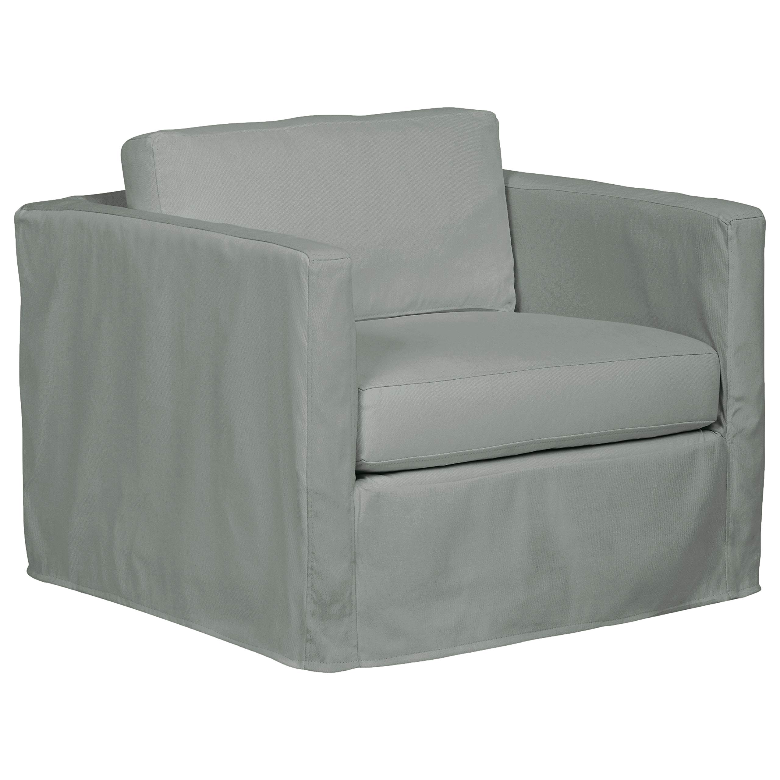 Amazon Brand – Stone & Beam Andover Slipcover Chair, 38"W, Spa-Colored Fabric