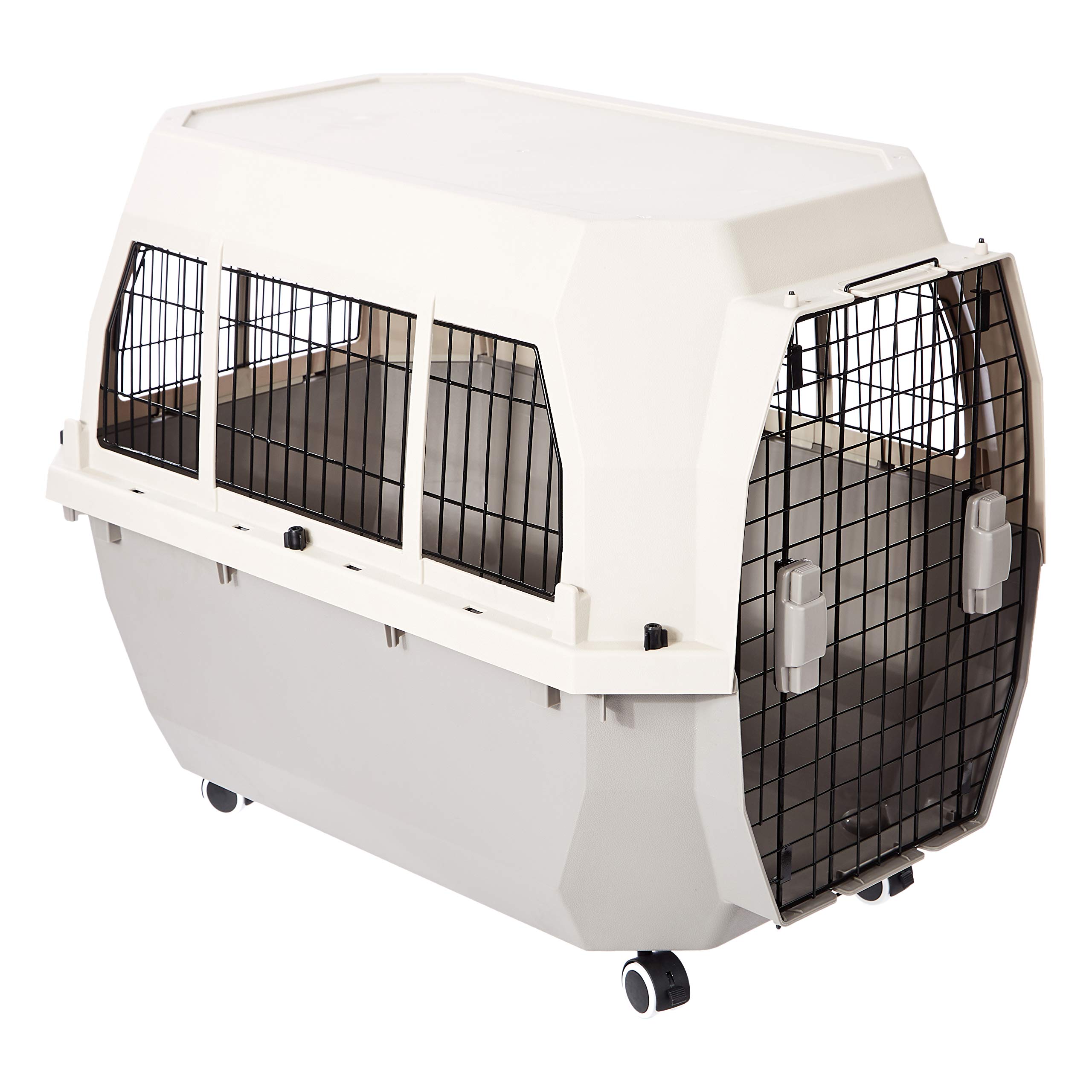 AmazonBasics Pet Carrier Kennel with Metal Wire Ventilation, 36-Inch