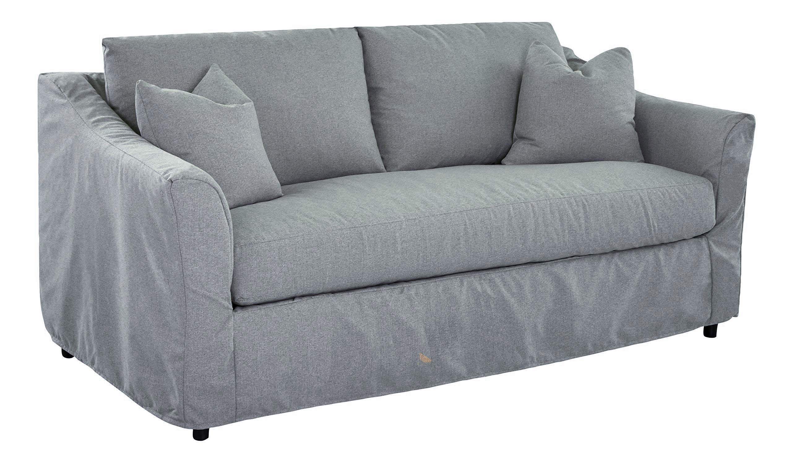 Amazon Brand – Stone & Beam Dawn Slipcover Sofa Couch, 79"W, Mist Blue