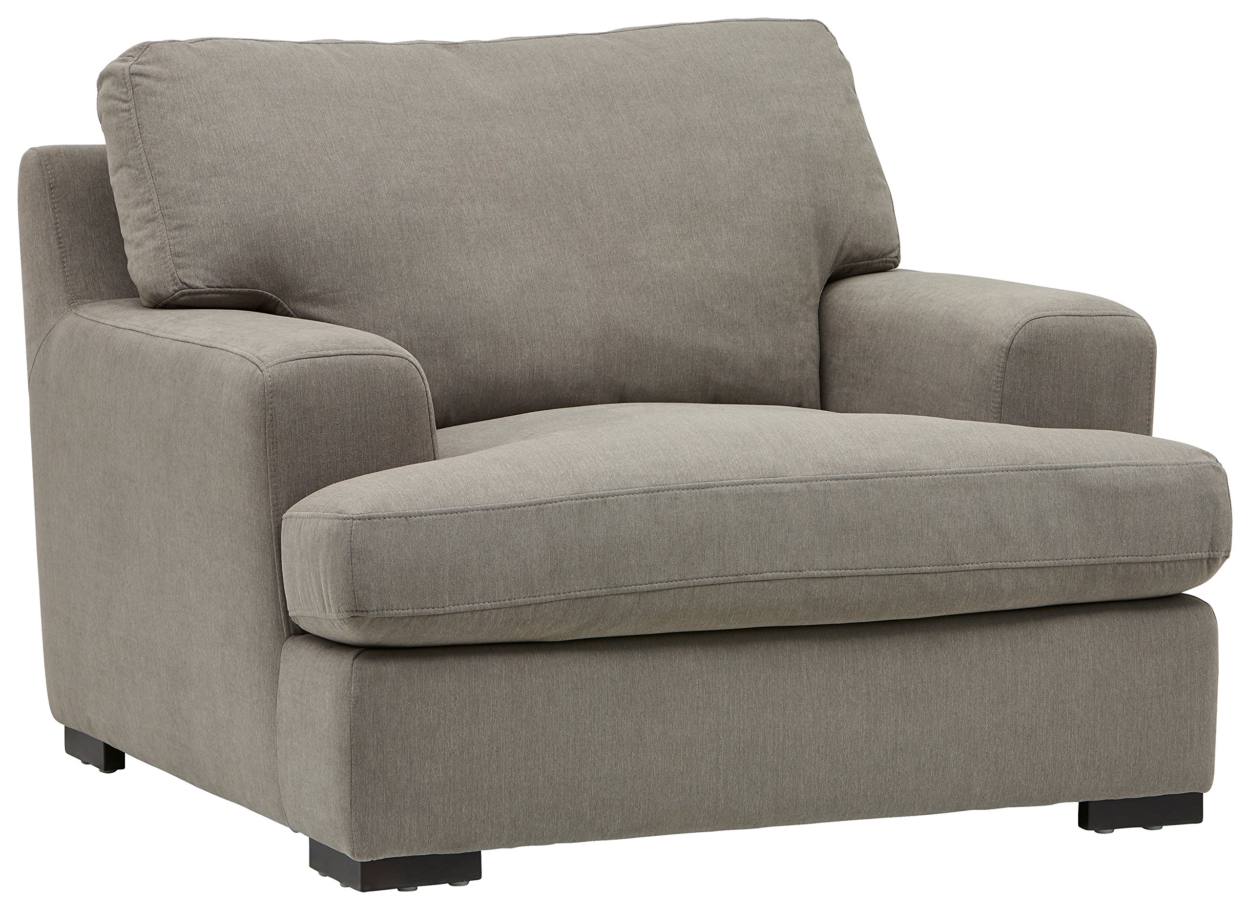 Amazon Brand – Stone & Beam Lauren Down-Filled Oversized Living Room Accent Armchair with Hardwood Frame, 46"W, Slate