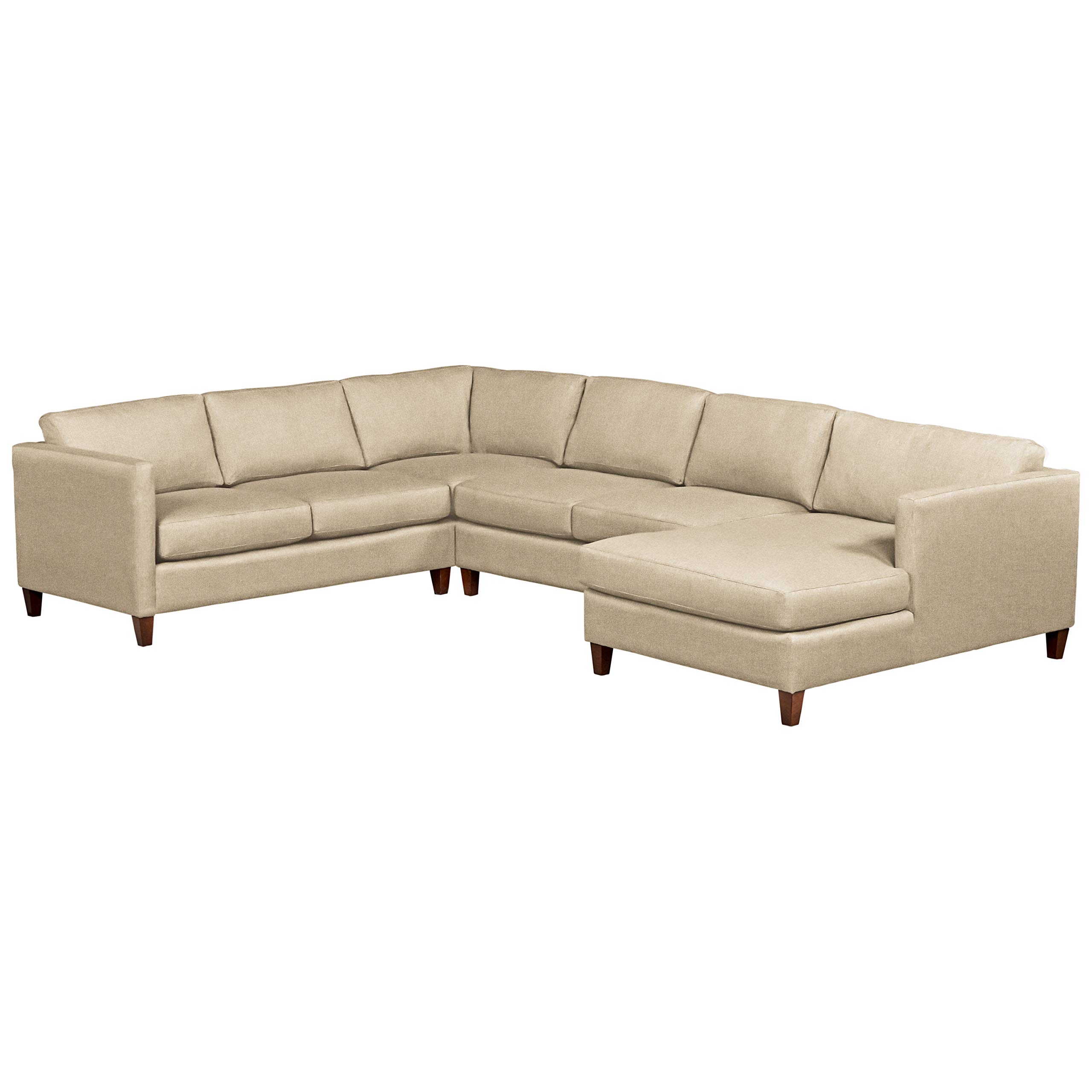 Amazon Brand – Stone & Beam Andover Modern Left U-Sectional Sofa, 134"W, Linen