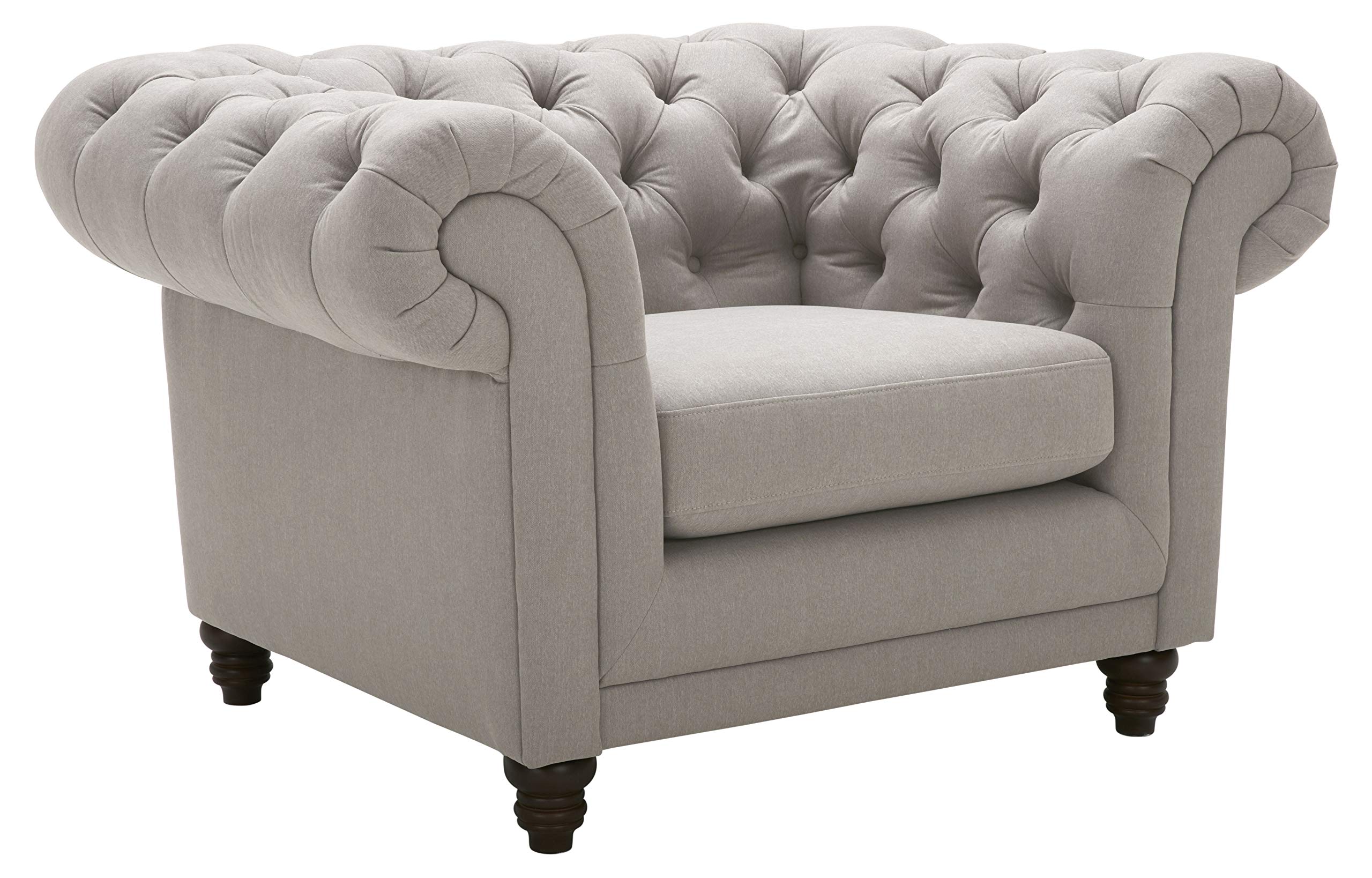 Amazon Brand – Stone & Beam Bradbury Chesterfield Classic Chair, 50"W, Slate