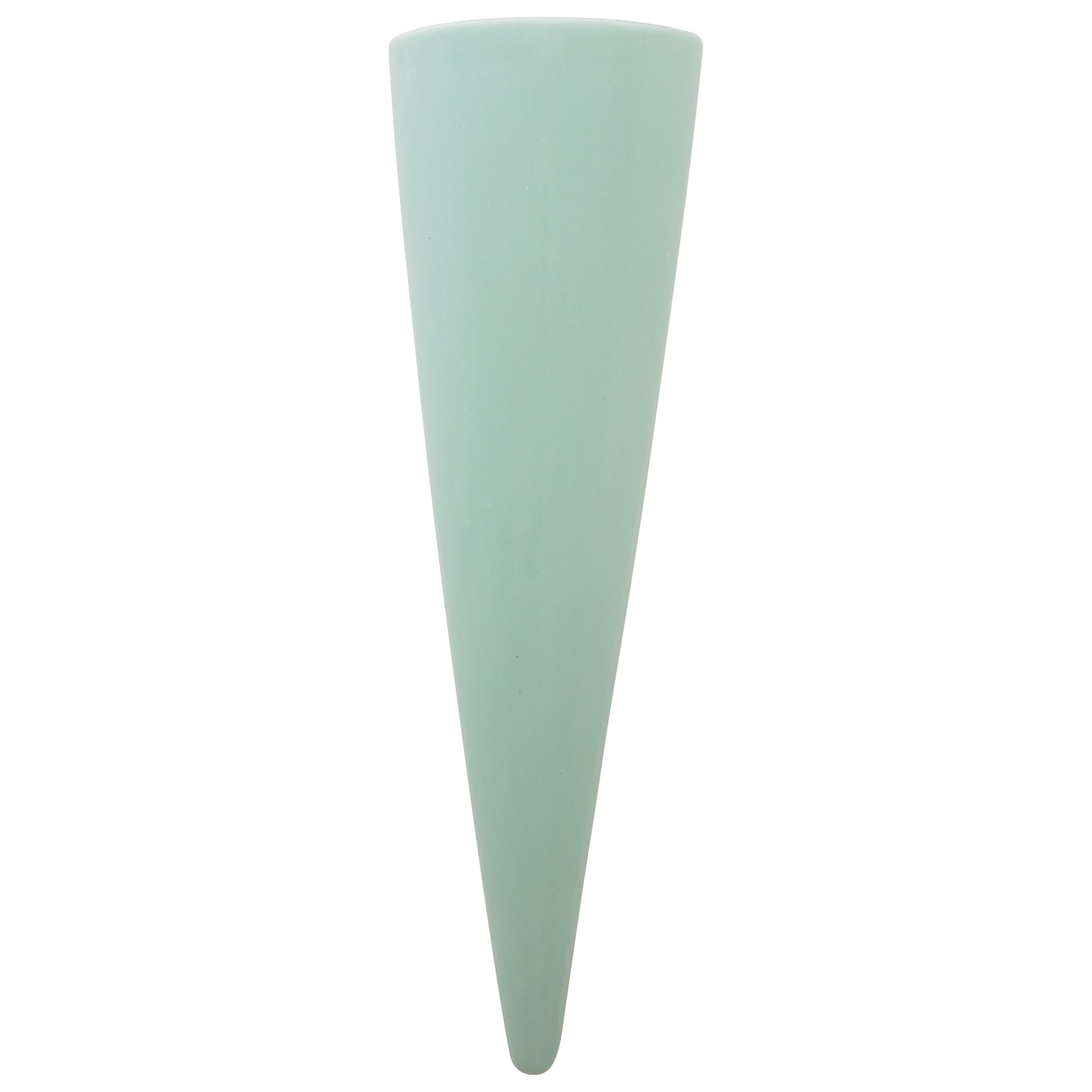 Amazon Brand – Rivet Cone-Shaped Wall Mount Vase, 10.4"H, Modern Earthenware, Aqua