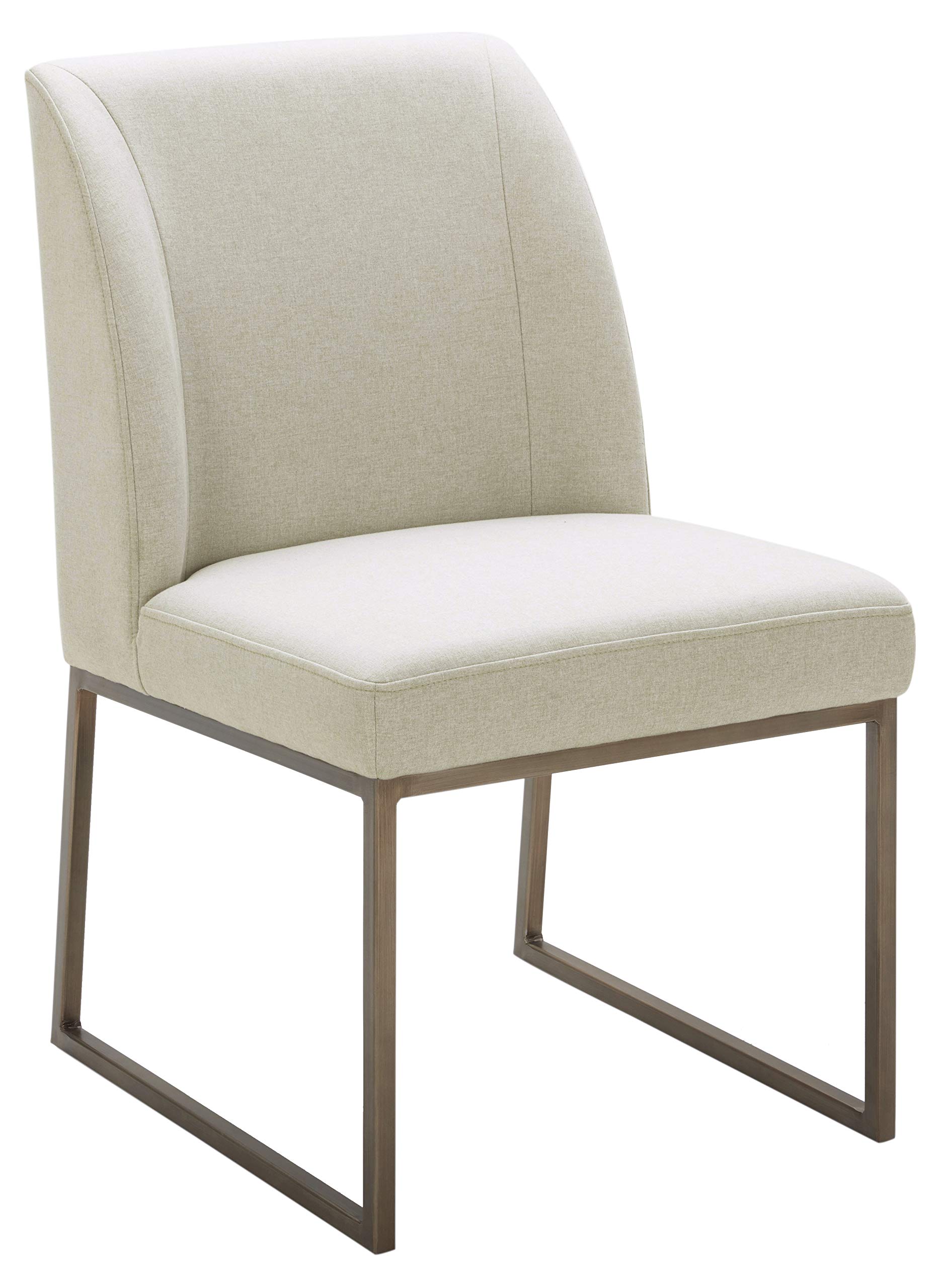 Amazon Brand – Rivet Contemporary Dining Chair, 34"H, Chalk