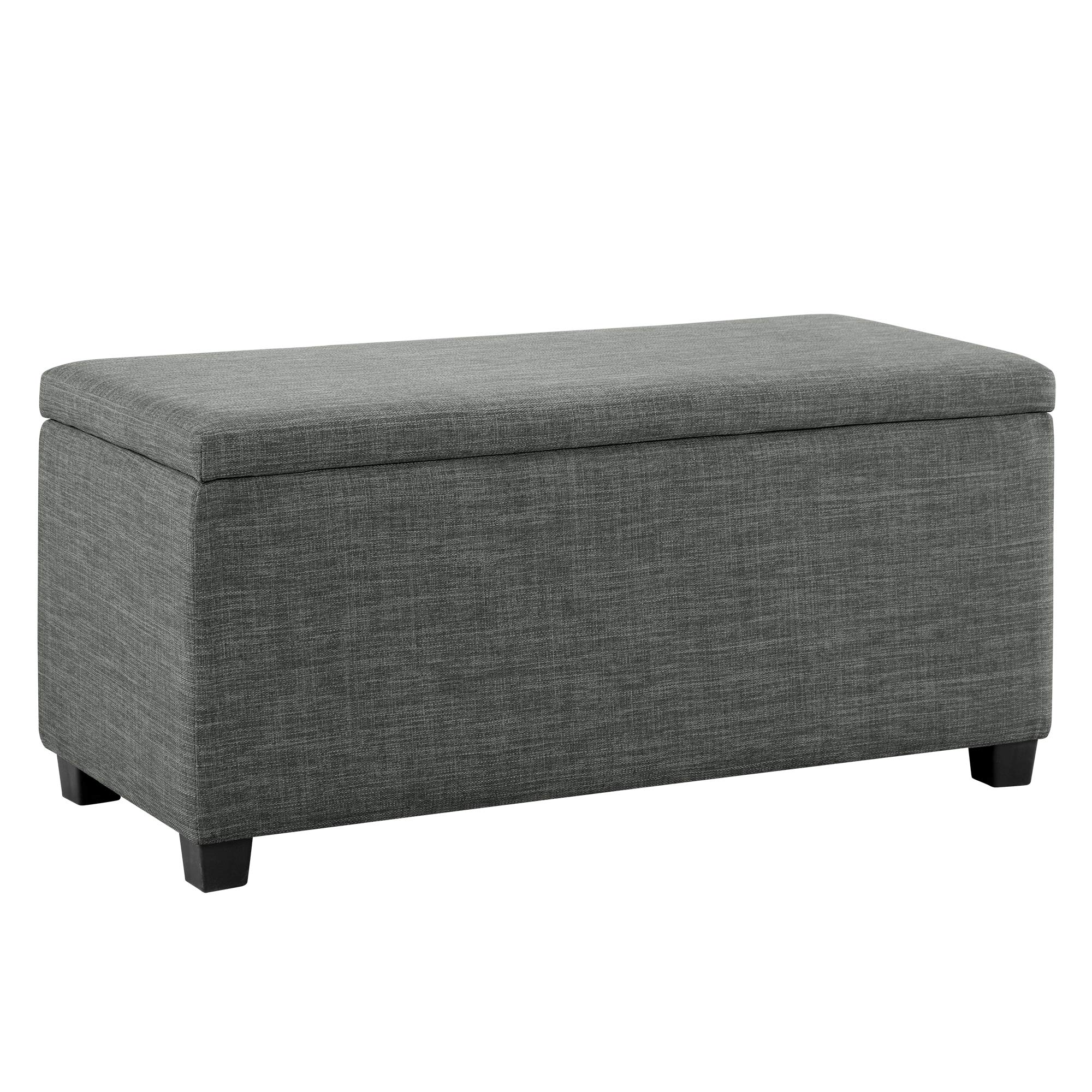 AmazonBasics 35.5"L Storage Bench Ottoman, Charcoal