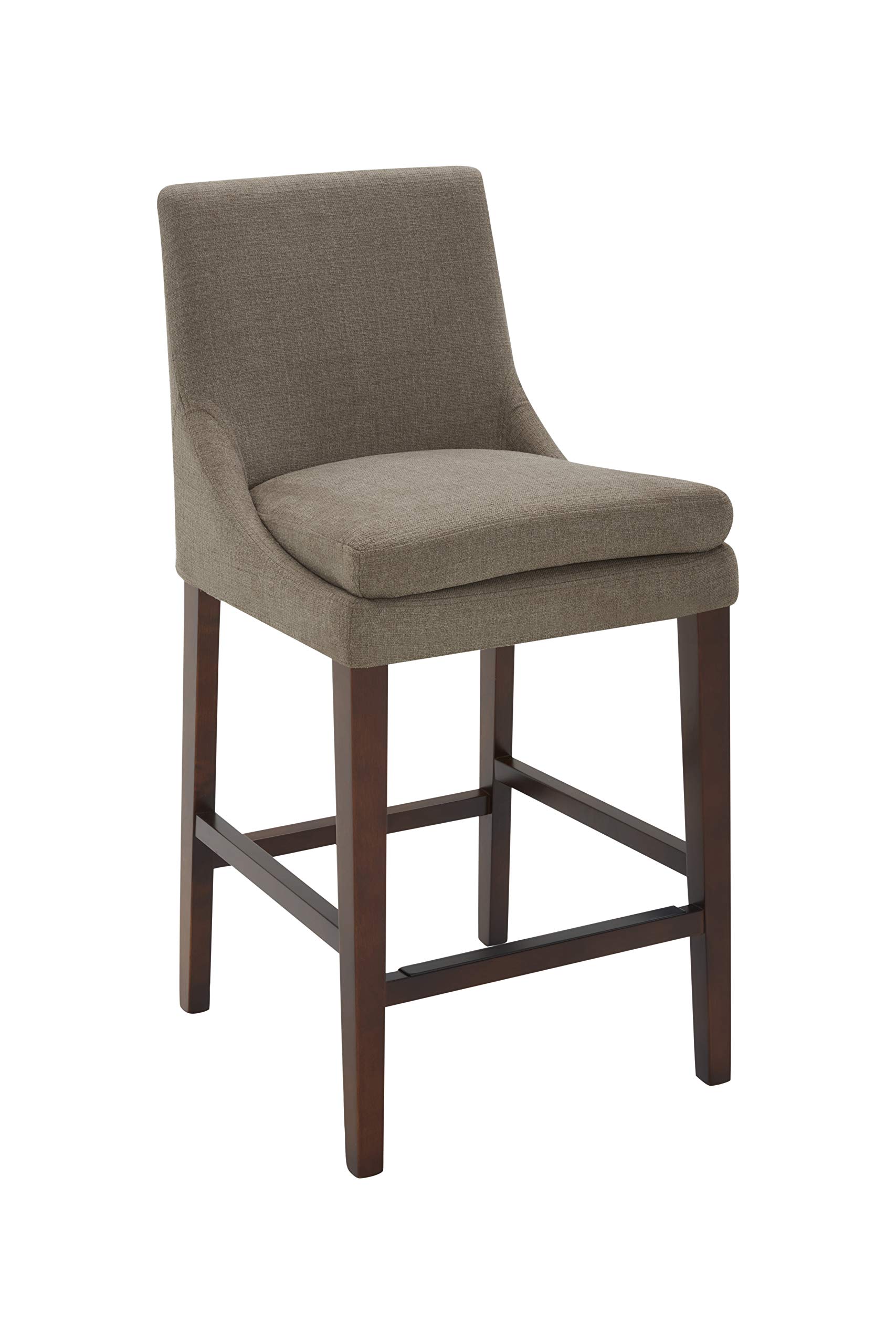 Amazon Brand - Stone & Beam Elise Upholstered Counter-Height Bar Stool, 38.6"H, Slate