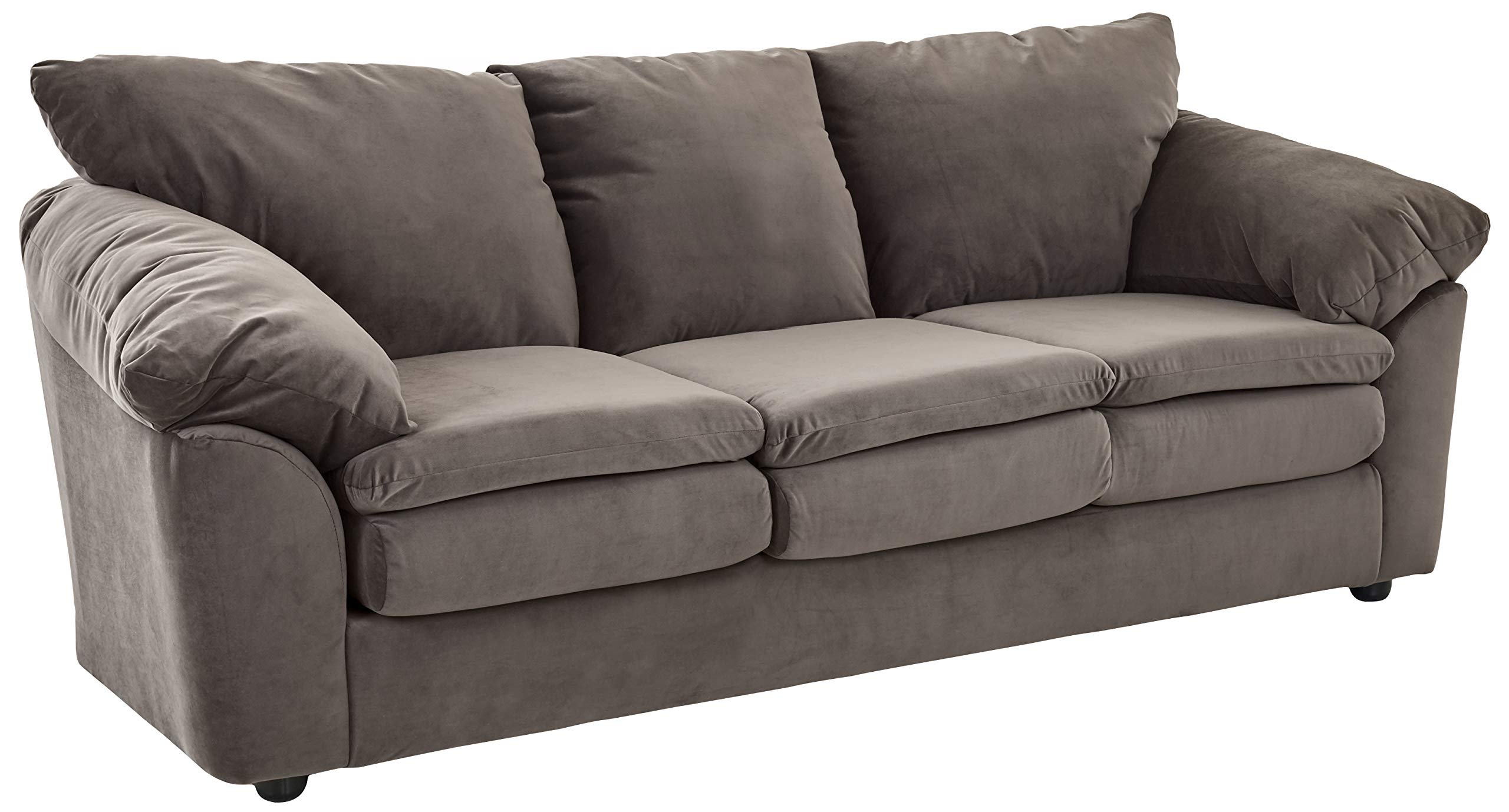 Amazon Brand – Ravenna Home Darian Oversized Pillow Sofa, 92"W, Charcoal