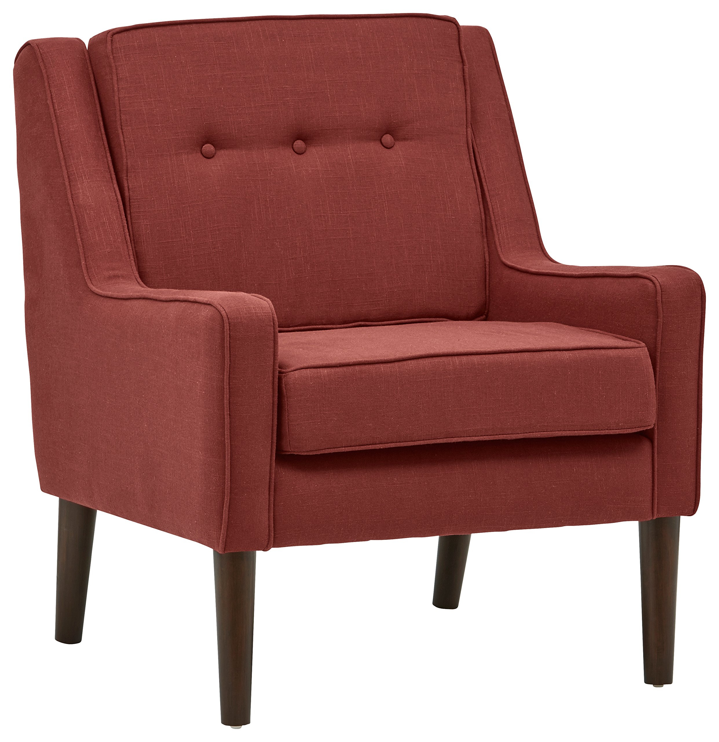 Amazon Brand – Stone & Beam Modern Sweeping Arm Accent Chair, 28"W, Merlot