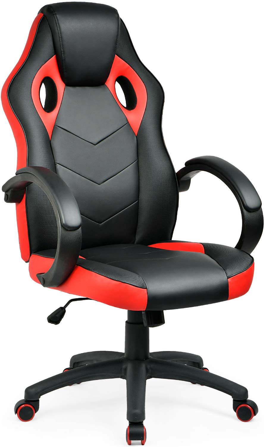 UMI. Essentials Gaming High Back Office Desk Racing Reclining Computer Swivel Chair (Red)