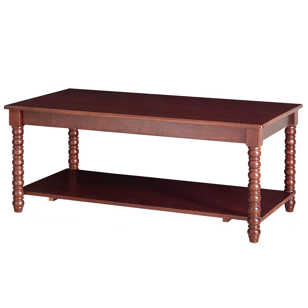 Amazon Brand – Ravenna Home Traditional Solid Pine Coffee Table, 23.62"W, Espresso Finish