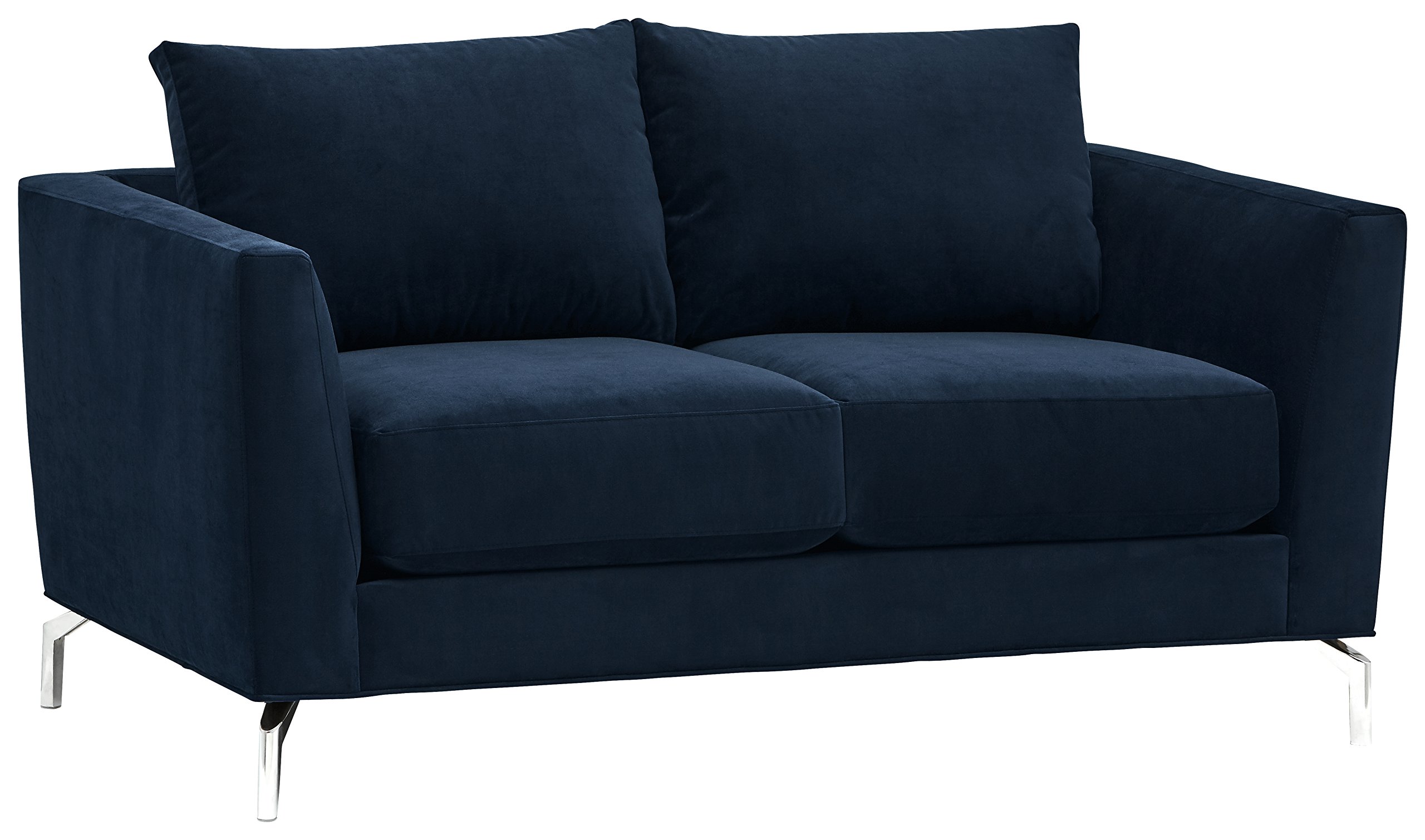Amazon Brand – Rivet Emerly Modern Loveseat Sofa, 63"W, Navy