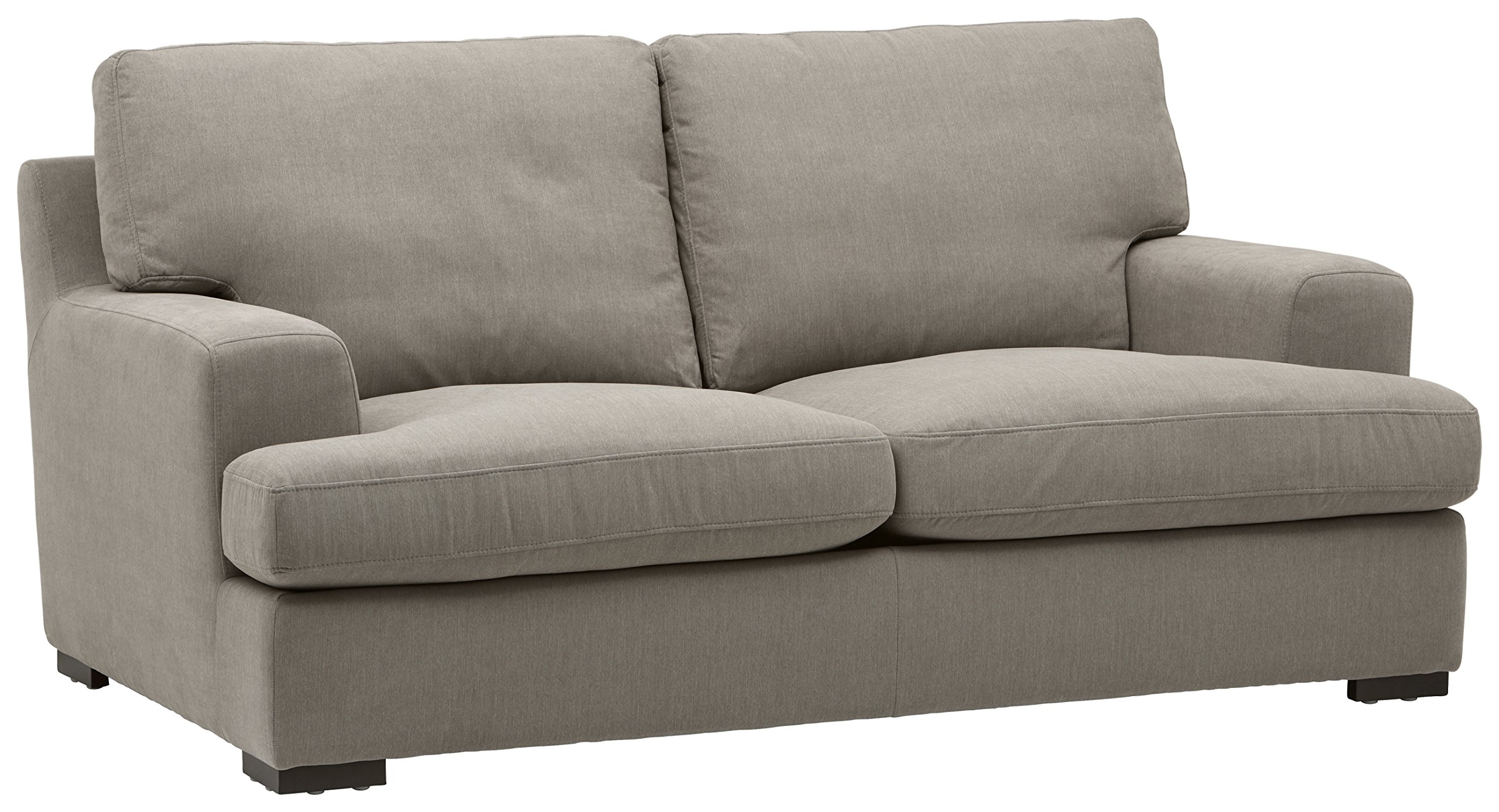 Amazon Brand – Stone & Beam Lauren Down-Filled Oversized Loveseat with Hardwood Frame, 74"W, Slate