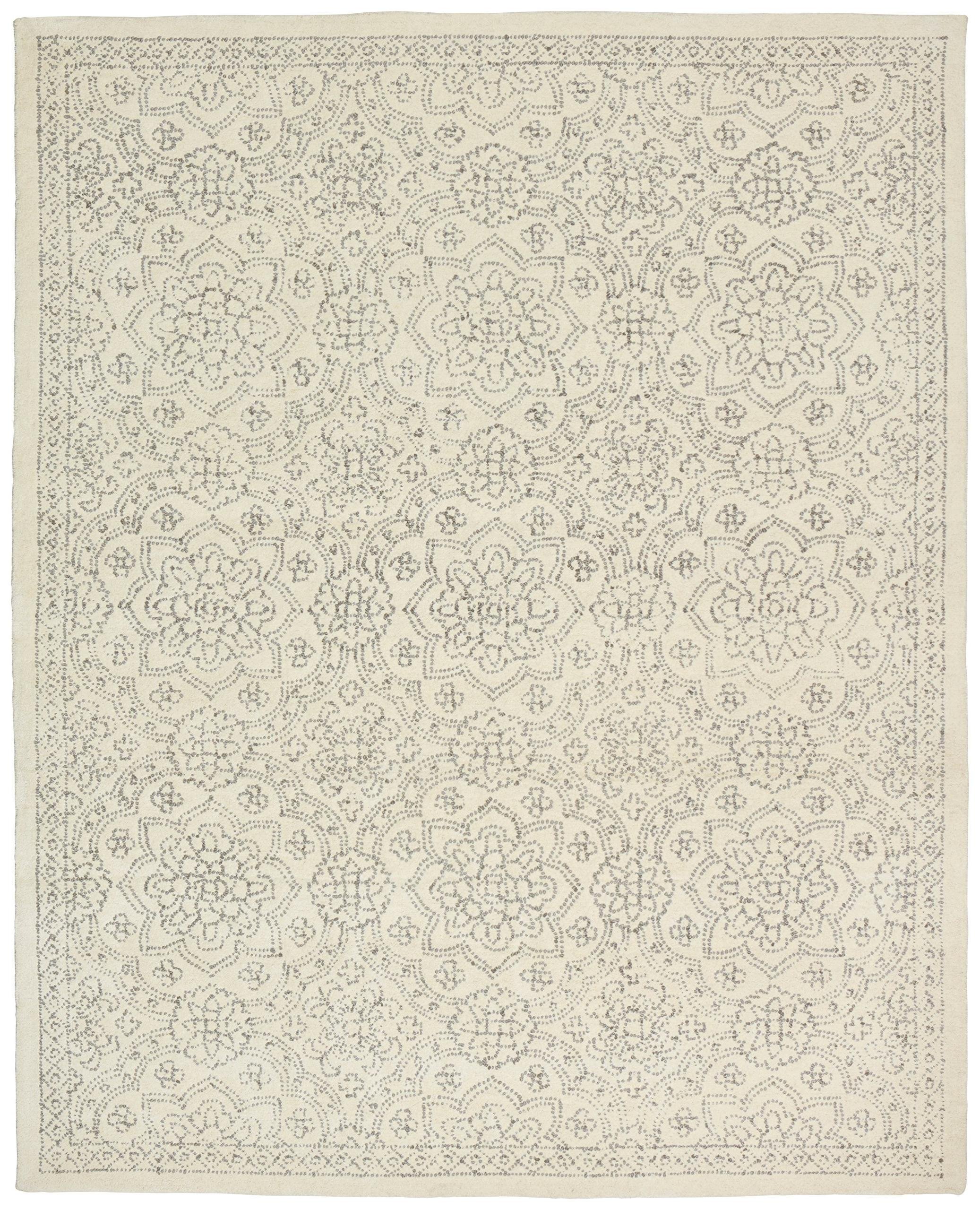 Amazon Brand – Stone & Beam Contemporary Doily Wool Farmhouse Area Rug, 4 x 6 Foot, Ivory