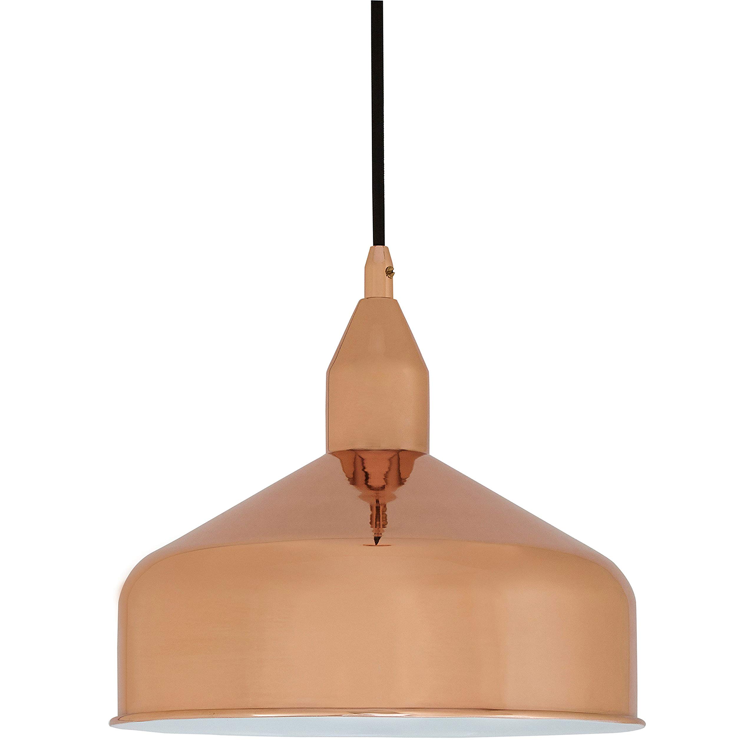 Amazon Brand – Rivet Mid-Century Modern Rose Gold Dome Ceiling Pendant Chandelier Fixture, 30"H, Copper Shade