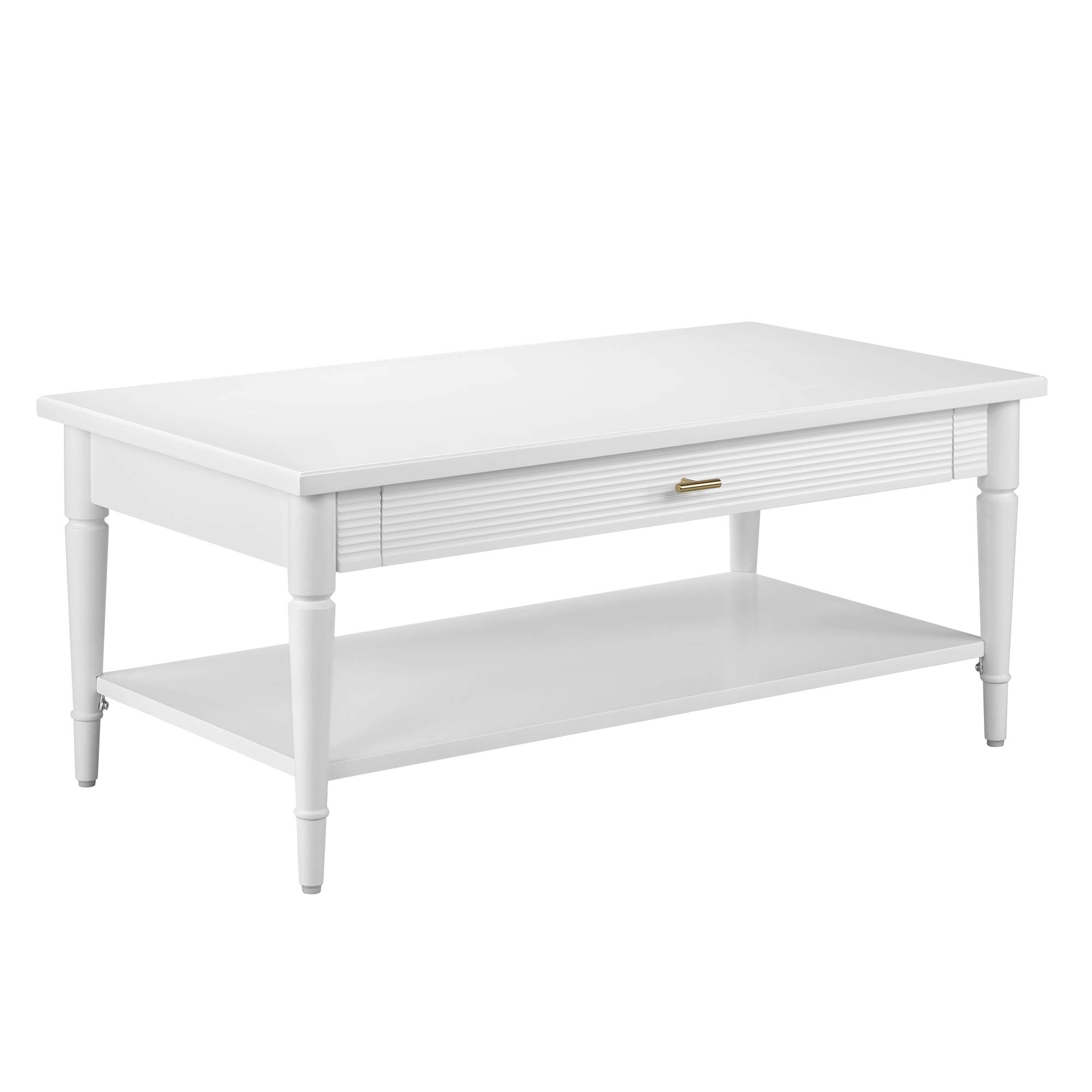 Amazon Brand – Ravenna Home Classic Coffee Table, 42"W, White